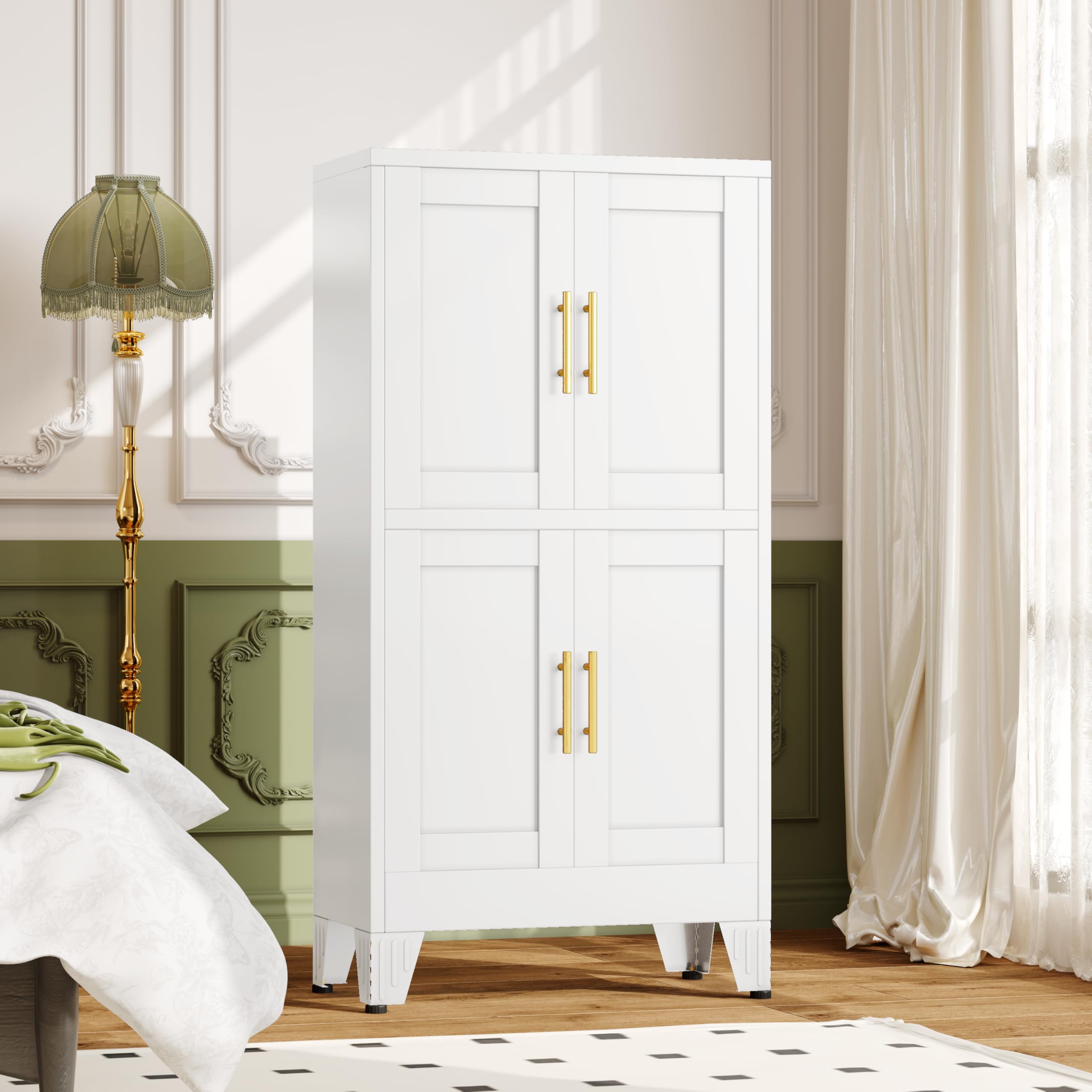 winiowa 47" Tall Kitchen Pantry Cabinet - accent furniture | Mubboo