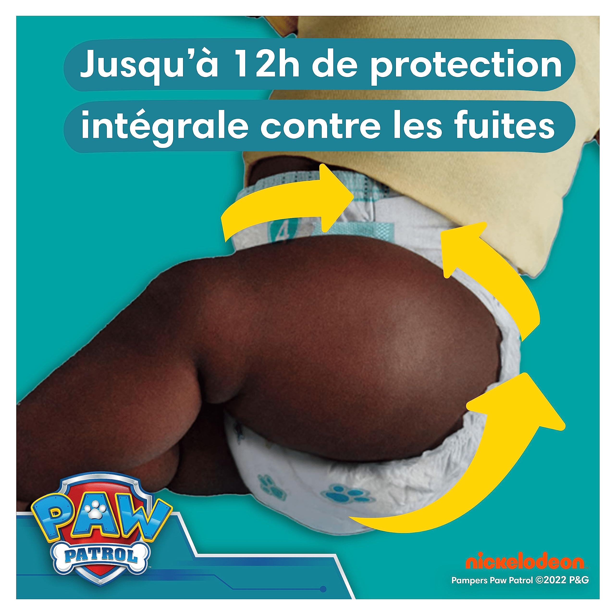 Pampers Baby-Dry, Taille 3, 234 Couches, 6-10kg, A La Rescousse Contre Les Fuites Grâce A Une Protection Intégrale Jusqu'à 12h, Edition Limitée avec La Pat’Patrouille, Pack 1 Mois