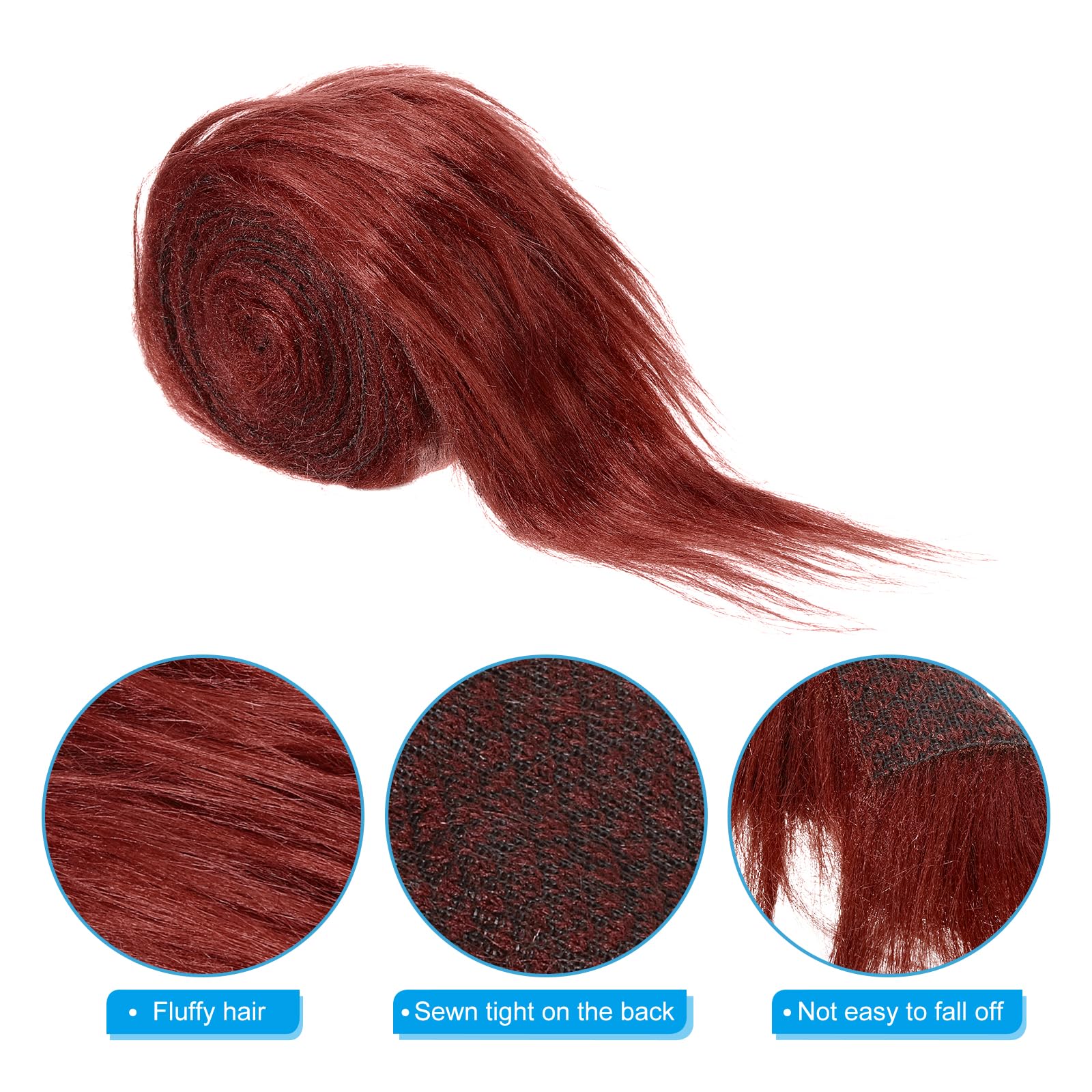 PATIKIL Plush Faux Fur Fabric Precut Strips, 2 Pcs 59" x 2" Fluffy Faux Fur Ribbon for DIY Crafts Christmas Halloween Gnome Beard, Red - Image 4