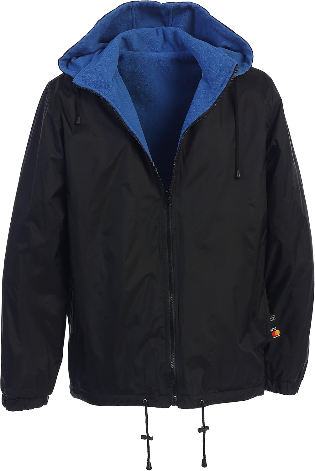 Gioberti Men's Reversible Rain Jacket with Polar Fleece Lining