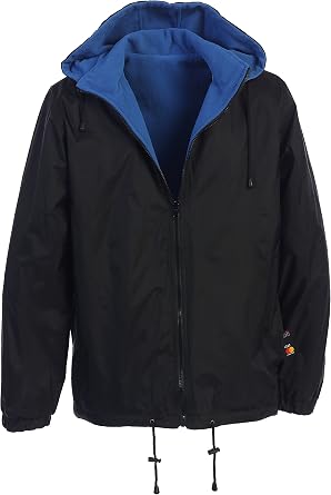 Gioberti Mens Reversible Rain Jacket with Polar Fleece Lining