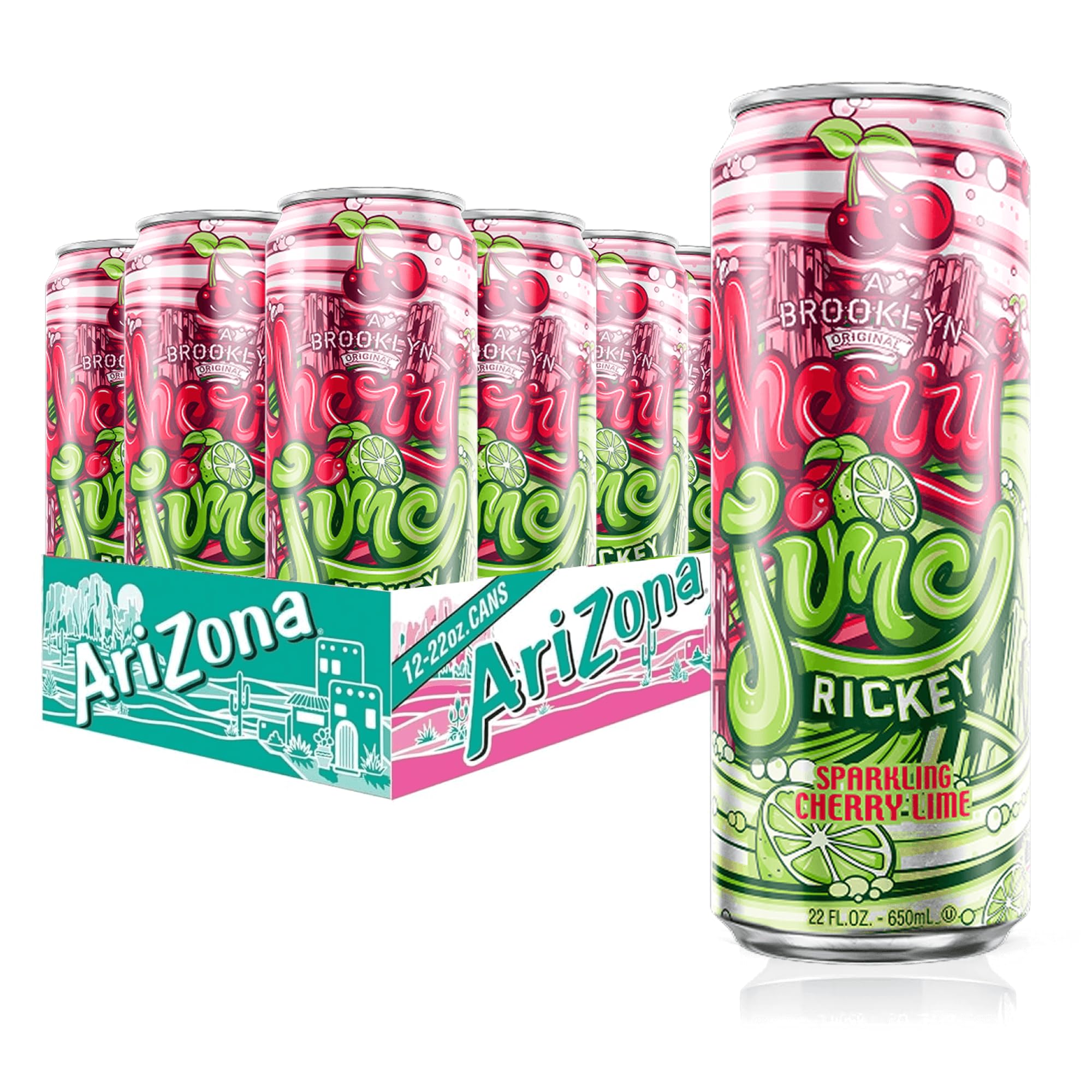 Amazon.com : AriZona Cherry Lime Rickey Soda, A Brooklyn Original