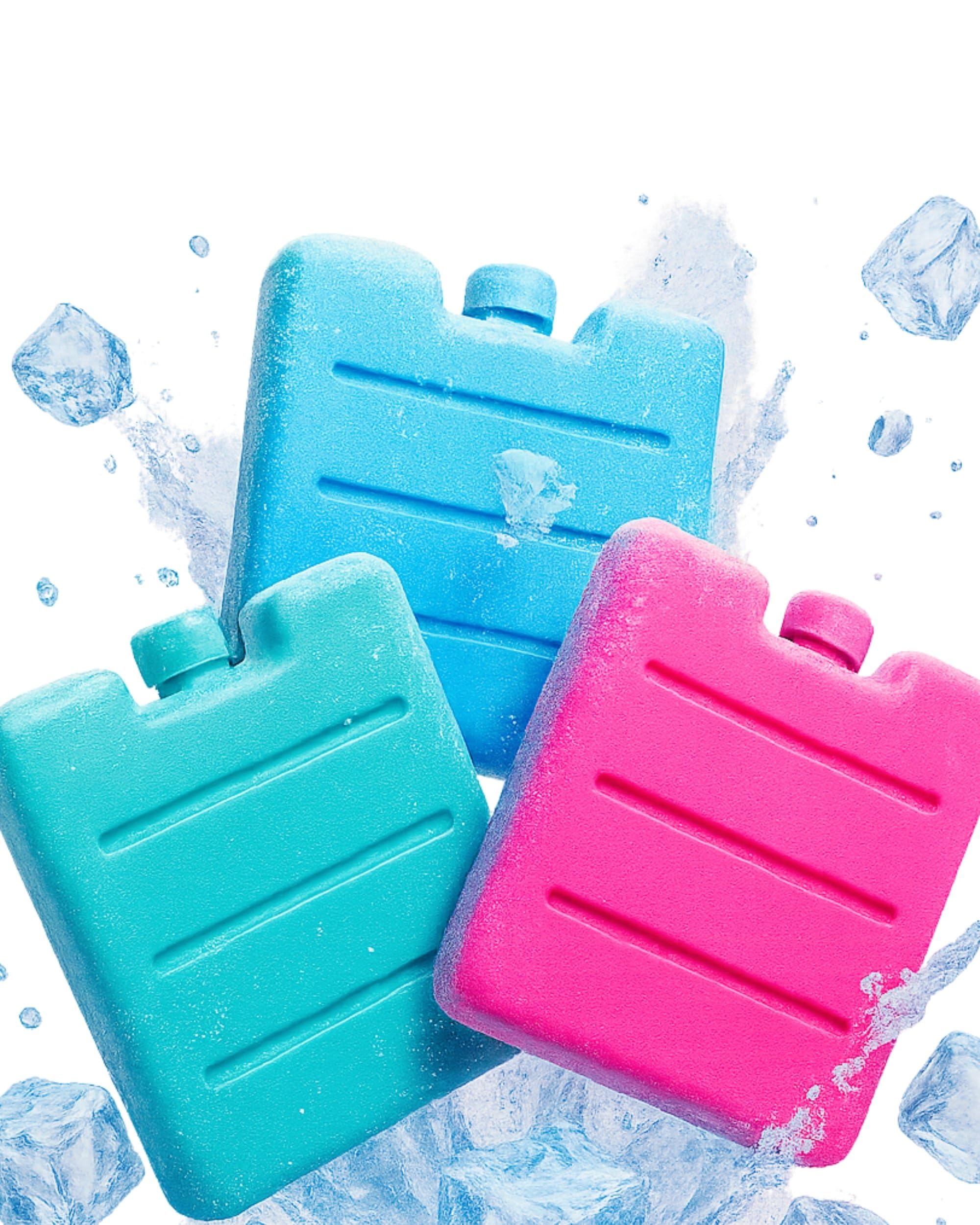 ToCi 12 x Mini Kühlakku – Kleine Kühlpads für Brotdose, Lunchbox, Kühltasche & Kühlbox - Wiederverwendbare Kühlelemente lebensmittelecht & BPA-frei - XS Eisakkus bunt 7,5 x 7,5 cm