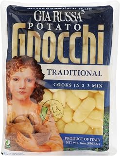 Gia Russa Potato Gnocchi 16 oz - Gluten-Free, GMO-Free Italian Dumplings from Allergy-Friendly Facility
