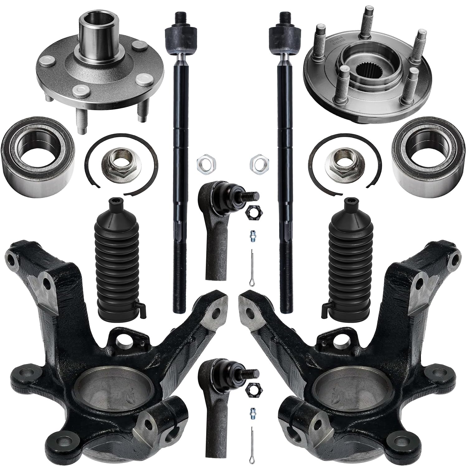 Detroit Axle - 10pc Front Steering Knuckles Kit for 2005-2007 Ford Escape