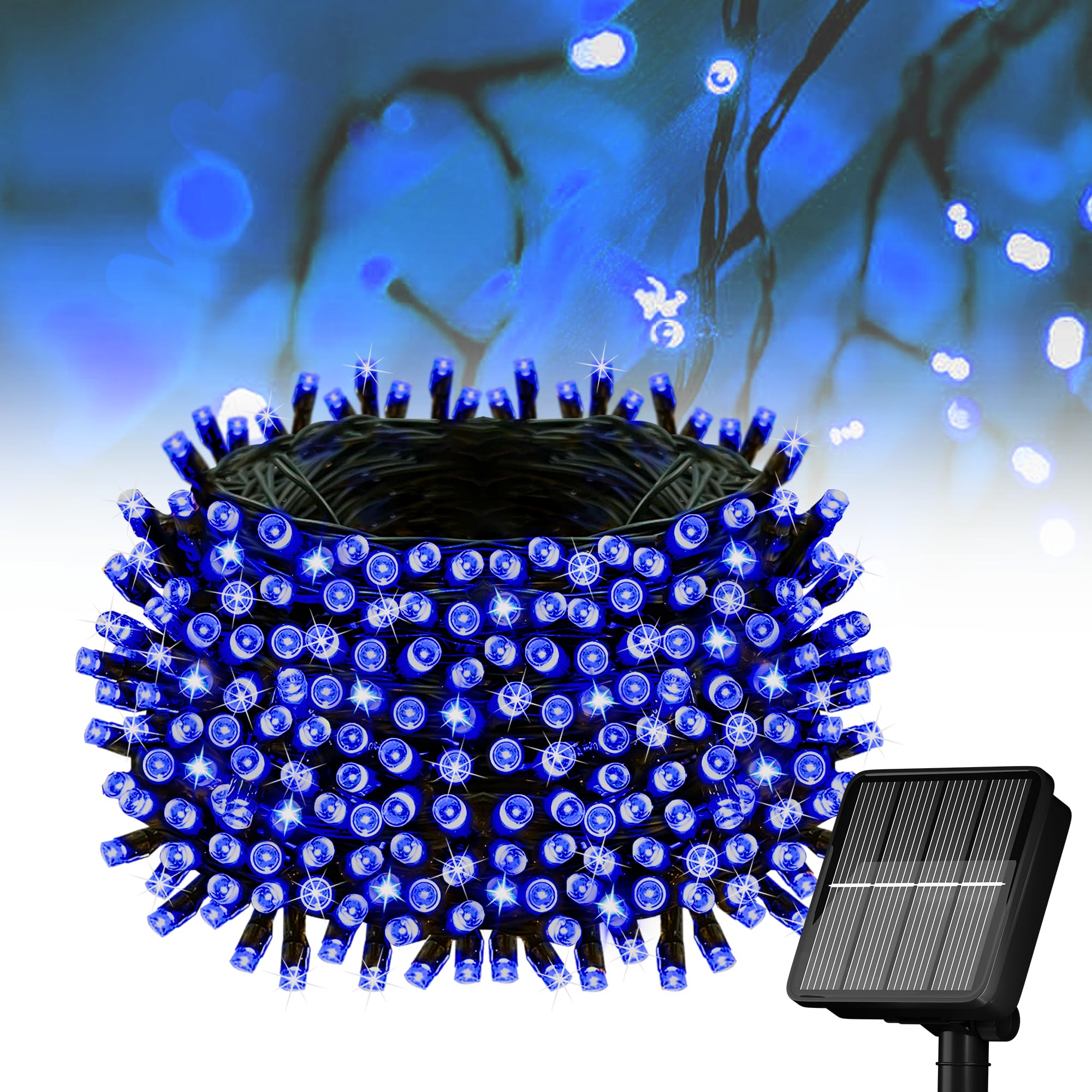 Flechllary Solar String Lights Outdoor, 100 LED Extra-Long39FT Solar Powered Lights with 8 Lighting Modes, Waterproof Outdoor Lighting Decoration for Garden, Patio, Balcony, Xmas, Wedding, Party