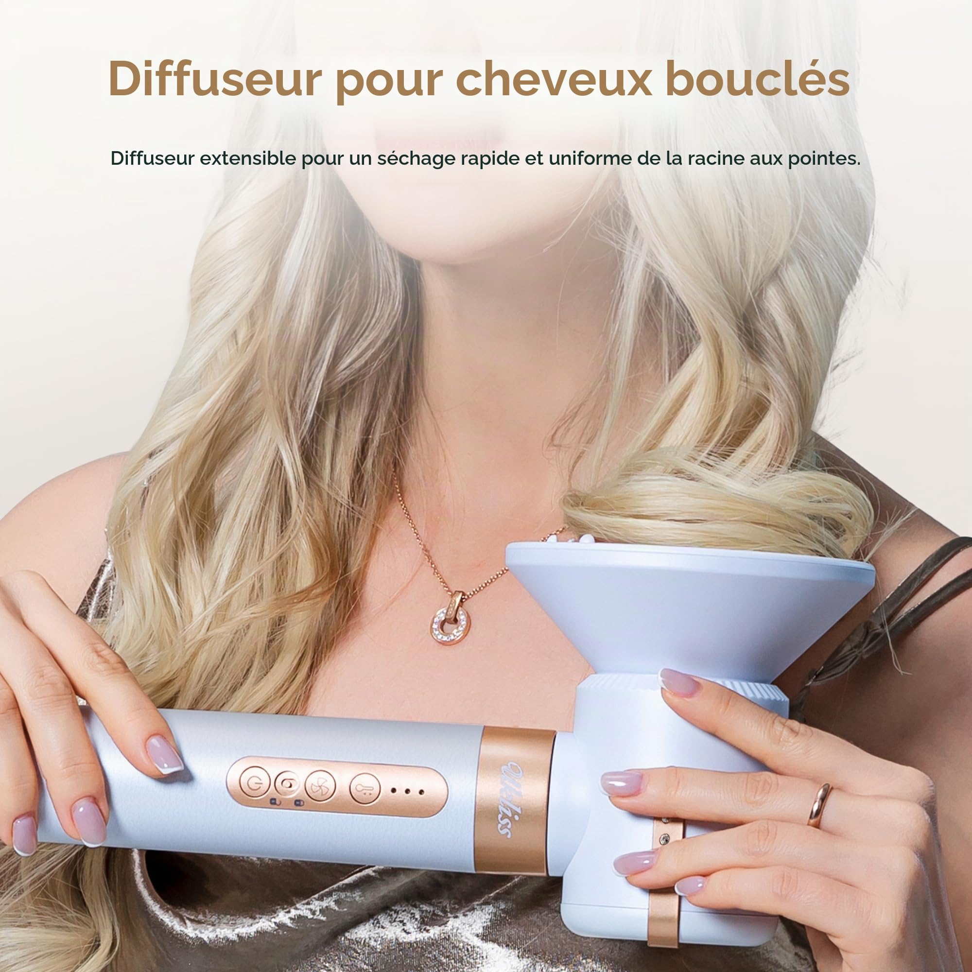 UKLISS Brosse Soufflante & Seche Cheveux Pro | Air Styler 7 en 1 avec Hair Dryer, Auto Boucleur a Air, Brosse Lissante Chauffante, Thermal Brush, Hairstyler Airbrush | Cadeaux pour Femmes Styling