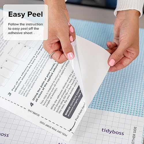 Miniatura 3 de Hojas de pegamento para rompecabezas, hojas gruesas y sin ensuciar, conservan rompecabezas de 1000 piezas de hasta 24 x 30 pulgadas, nuestras hojas