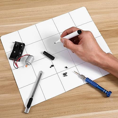 Miniatura 6 de Hemobllo Alfombrilla magnética para proyectos alfombrilla magnética reescribible con tornillos de borrado en seco para perder la superficie de la