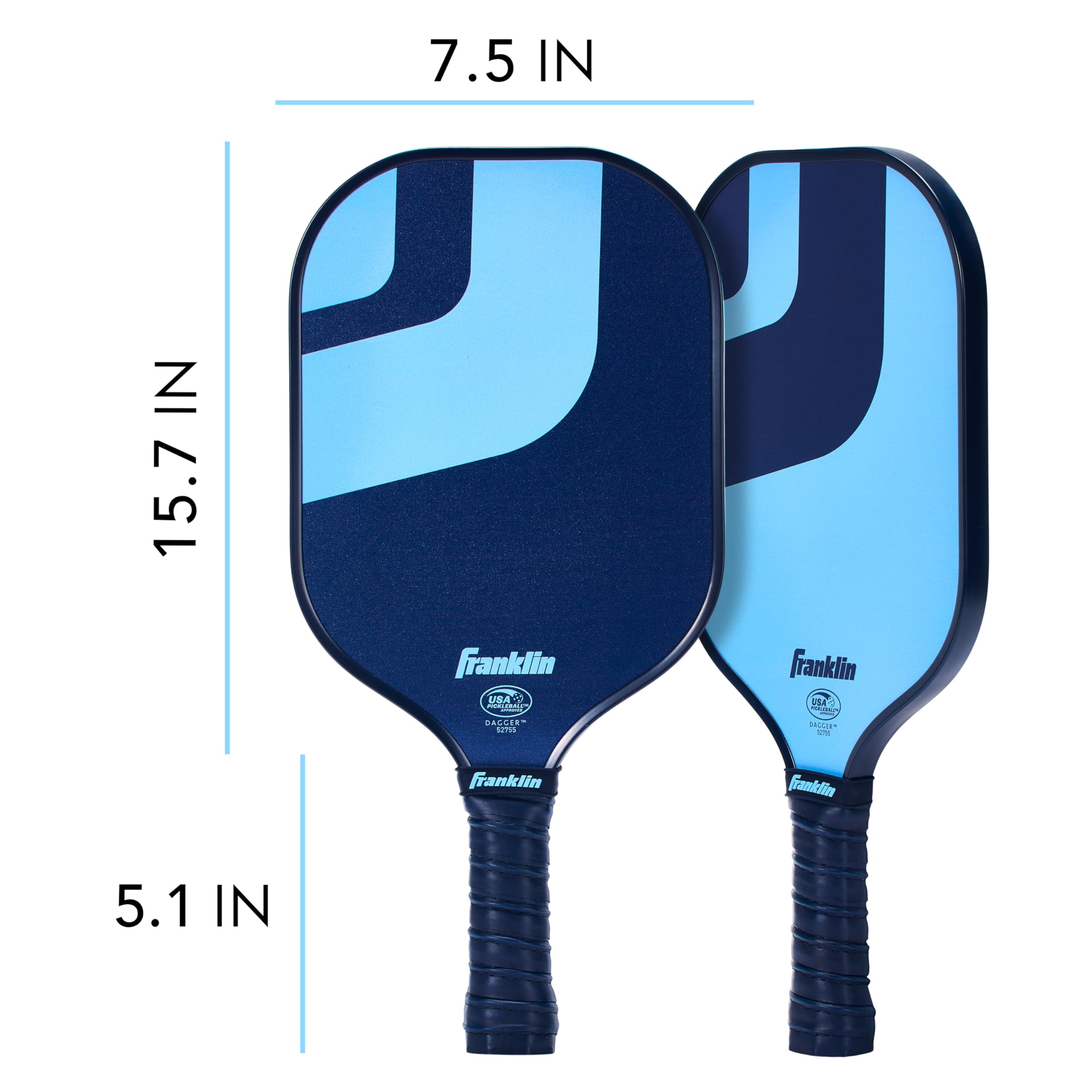 Franklin Sports Set da pickleball con racchette da pickleball in fibra di vetro + 4 palle da pickleball X-40, approvate USAPA, per 2 giocatori e set di palline