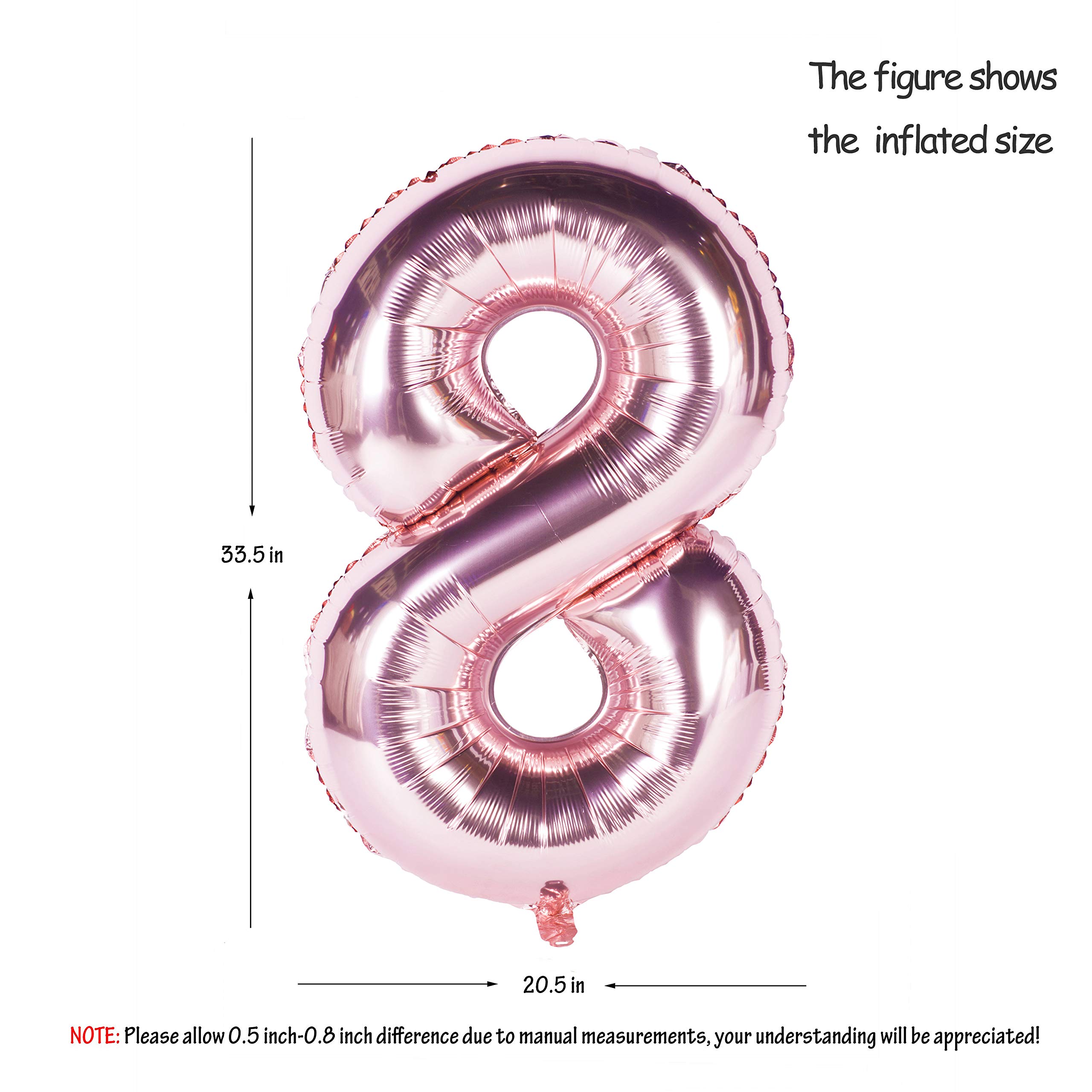 Red 0 balloon 40 Inch Giant Helium Foil Number 0 to 9 Red Balloon Birthday Wedding Party Digital Decorations (Number 0) — view 321