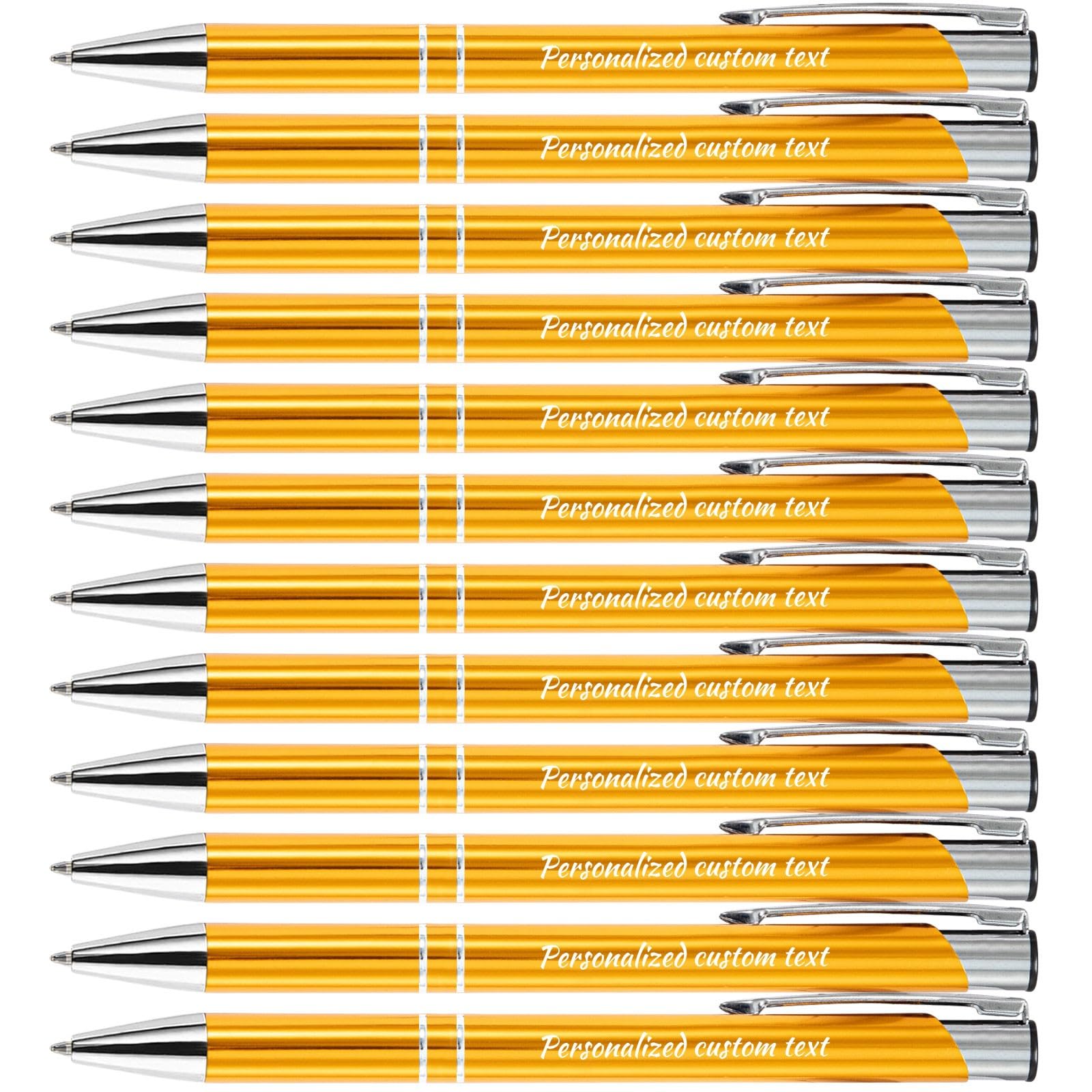 KOLOWKO Personalized ballpoint pen with name or greeting, customized pen, 0.5mm black ink, suitable for men women office school business promotion wedding ballpoint pen gift
