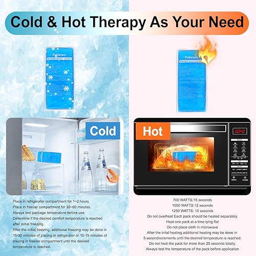 Miniatura 4 de Paquetes de hielo de gel para lesiones, gel reutilizable, compresa caliente y compresa fría para lesiones, alivio del dolor, rehabilitación, terapia