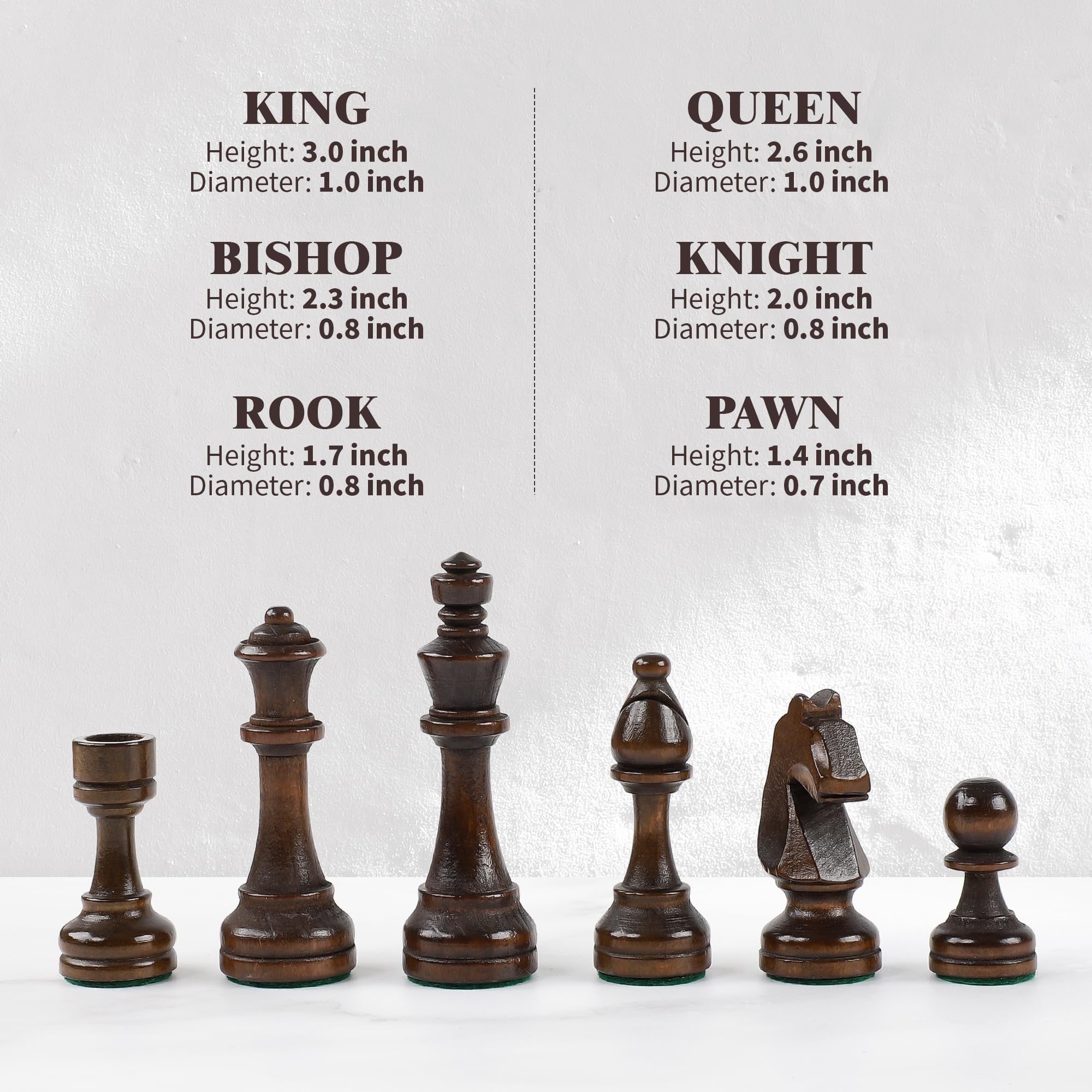 32 cm Magnetisches Schachspiel aus Schwarznuss mit Schublade, 2-in-1 Holz Schach- und Dame-Spiel, mit 2 Extra-Damen, 24 Dame-Steinen, Tragetasche, Reiseschach