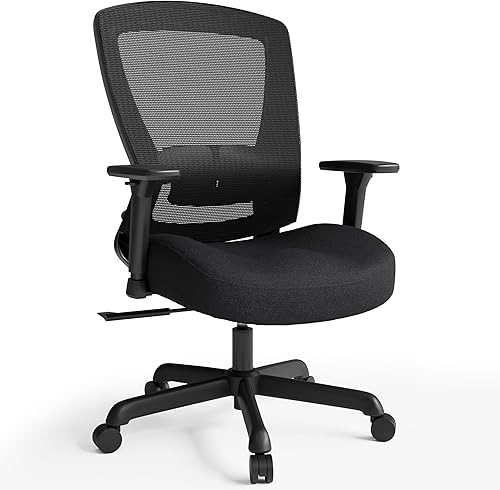 Miniatura 11 de ELABEST Silla de oficina de malla, silla de escritorio ergonómica para computadora, silla de tarea resistente - Soporte lumbar y reposabrazos