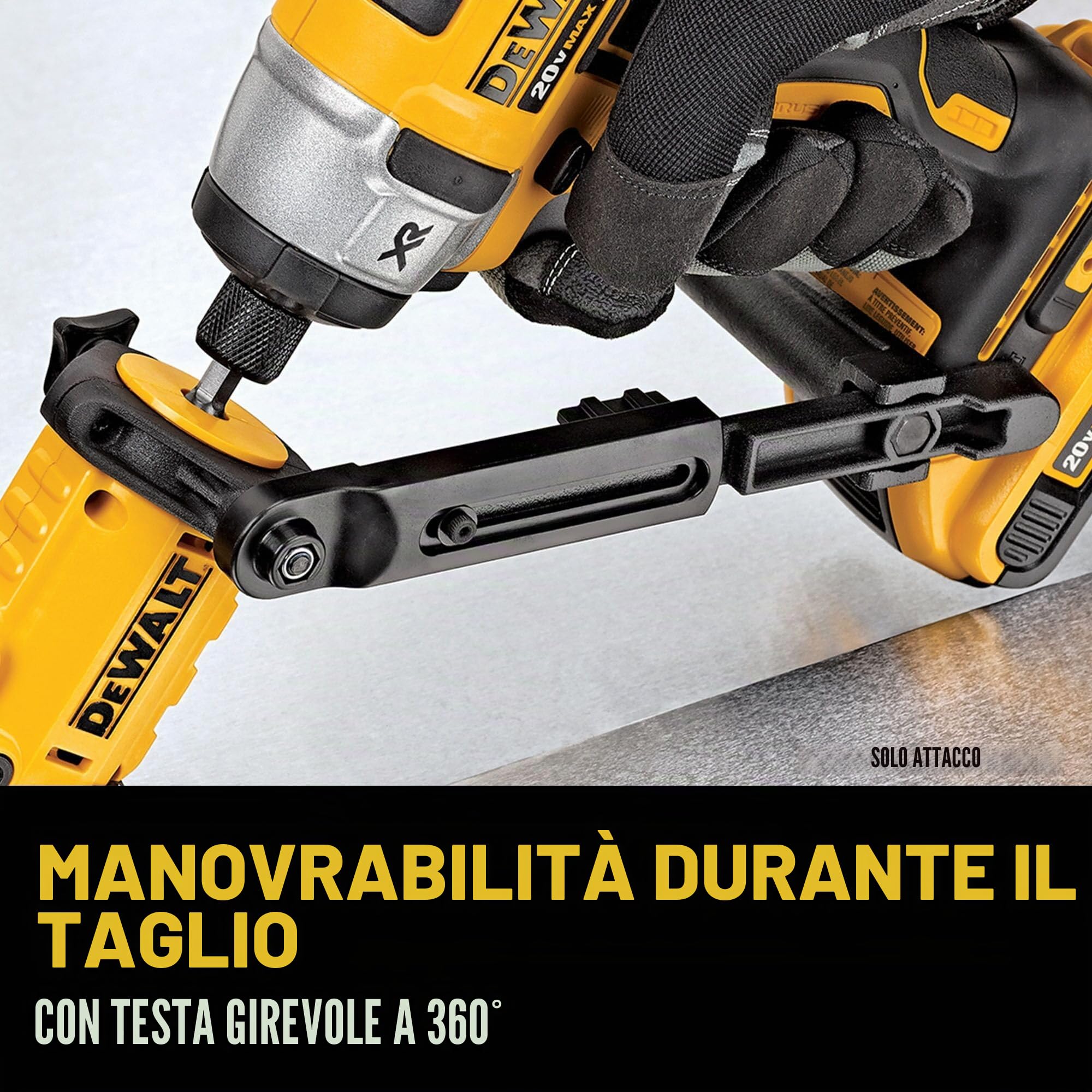 DEWALT DWASHRIR - Cesoie in metallo, pronte per l'impatto, nero/giallo