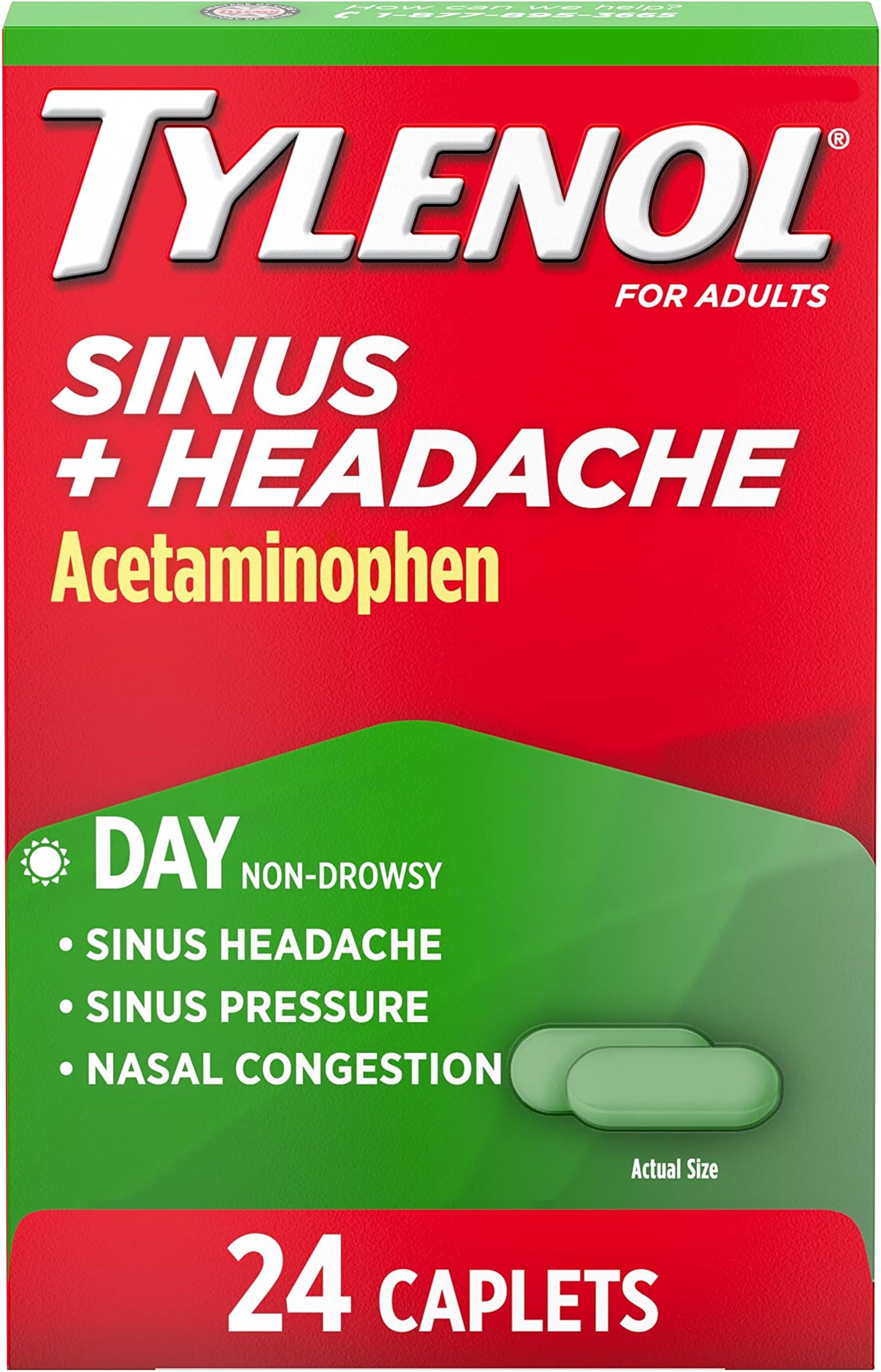 TYLENOL Sinus Congestion & Pain, Severe Caplets Daytime Non