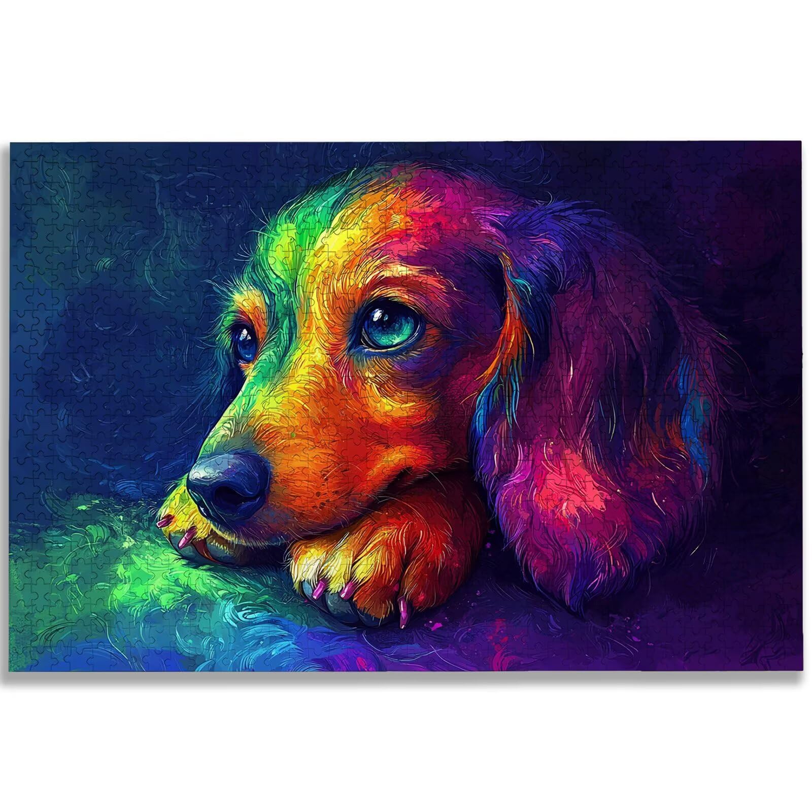 Puzzle dla dorosłych 1500, puzzle dla psów dla dorosłych, puzzle ze zwierzętami z wykwintnym pudełkiem do pakowania, niemożliwe drewniane puzzle do wystroju pokoju, prezenty dla kobiet, prezenty dla