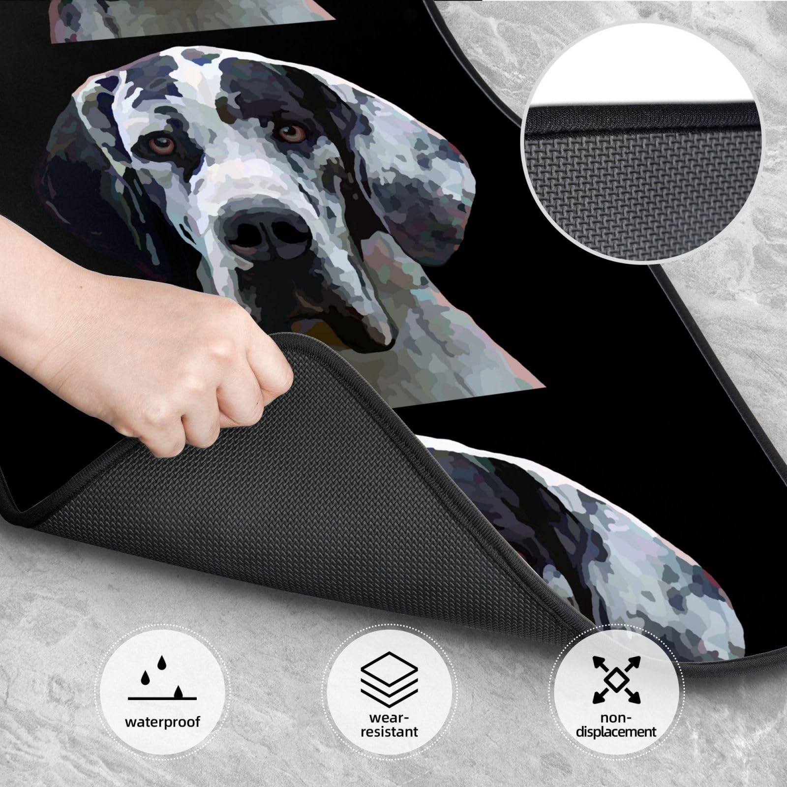 Kunst mit Motiven von Doggen, 4er-Set Auto-Fußmatten, Neopren-Fußmatten für Fahrzeuge, rutschfeste Auto-Fußmatten, Autozubehör