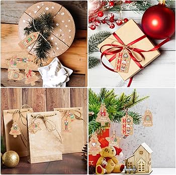 Amazon | KIKISML クリスマスタグ ギフトタグ 150枚セット クラフト