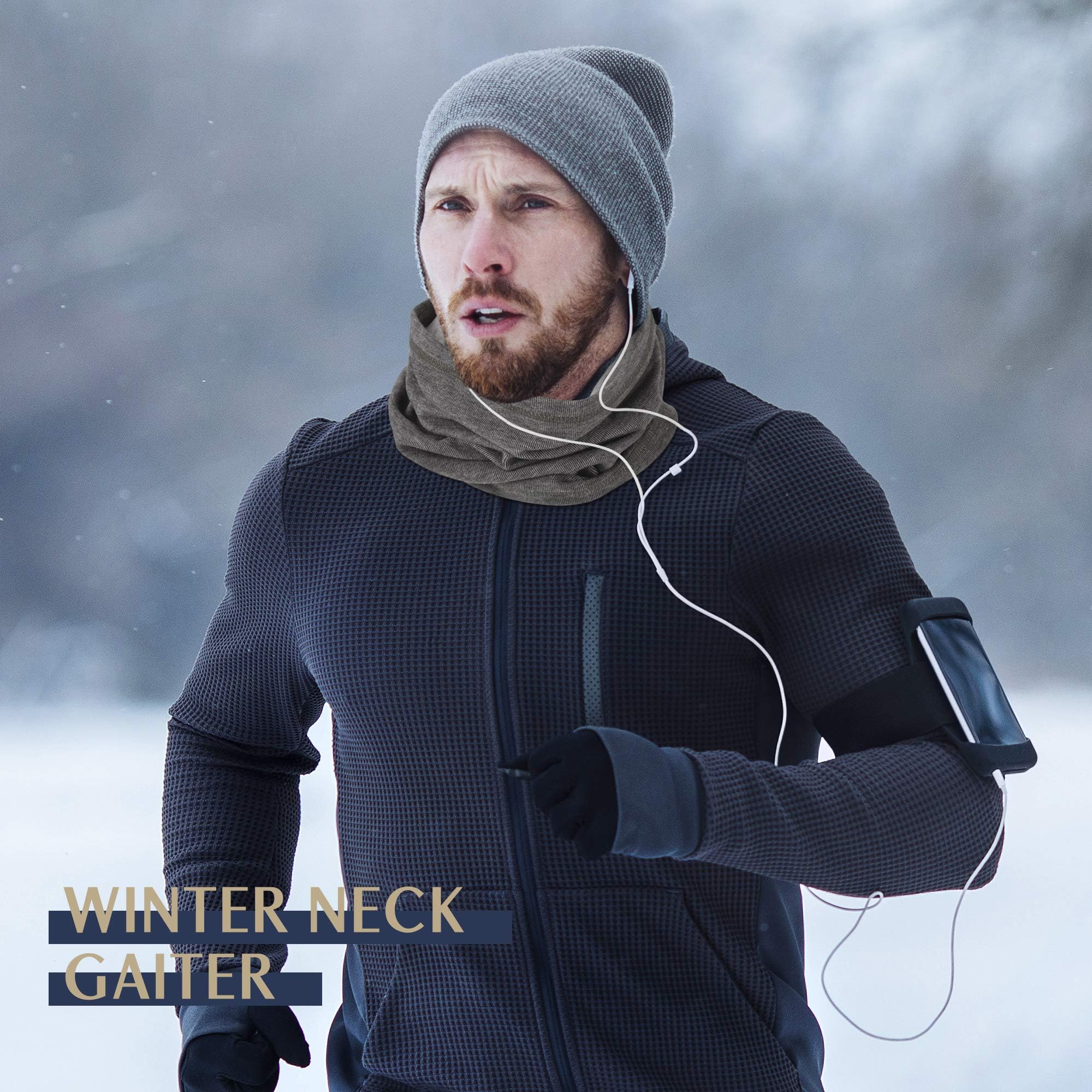 Polaina de cuello de forro polar para hombres y mujeres, resistente al viento, ciclismo, esquí