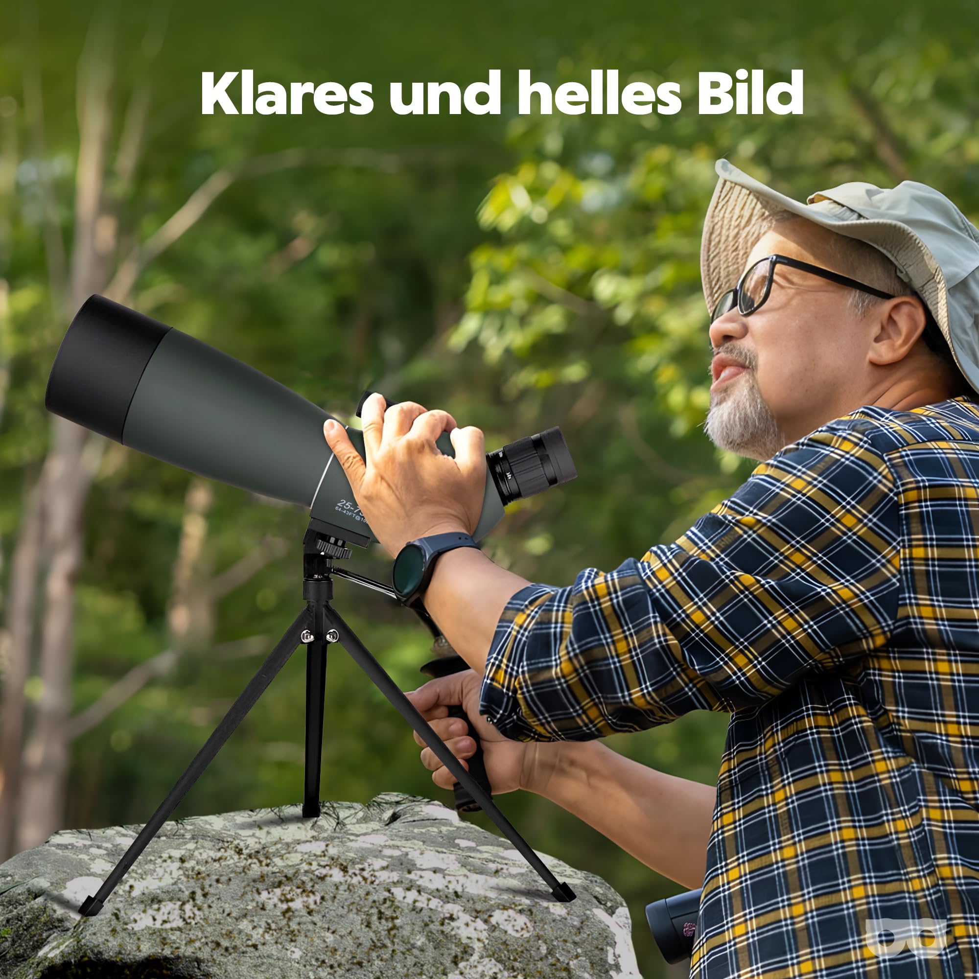 Spektiv 25-75x70 - HD-Zoom Spektiv mit FMC BaK-4 Prisma