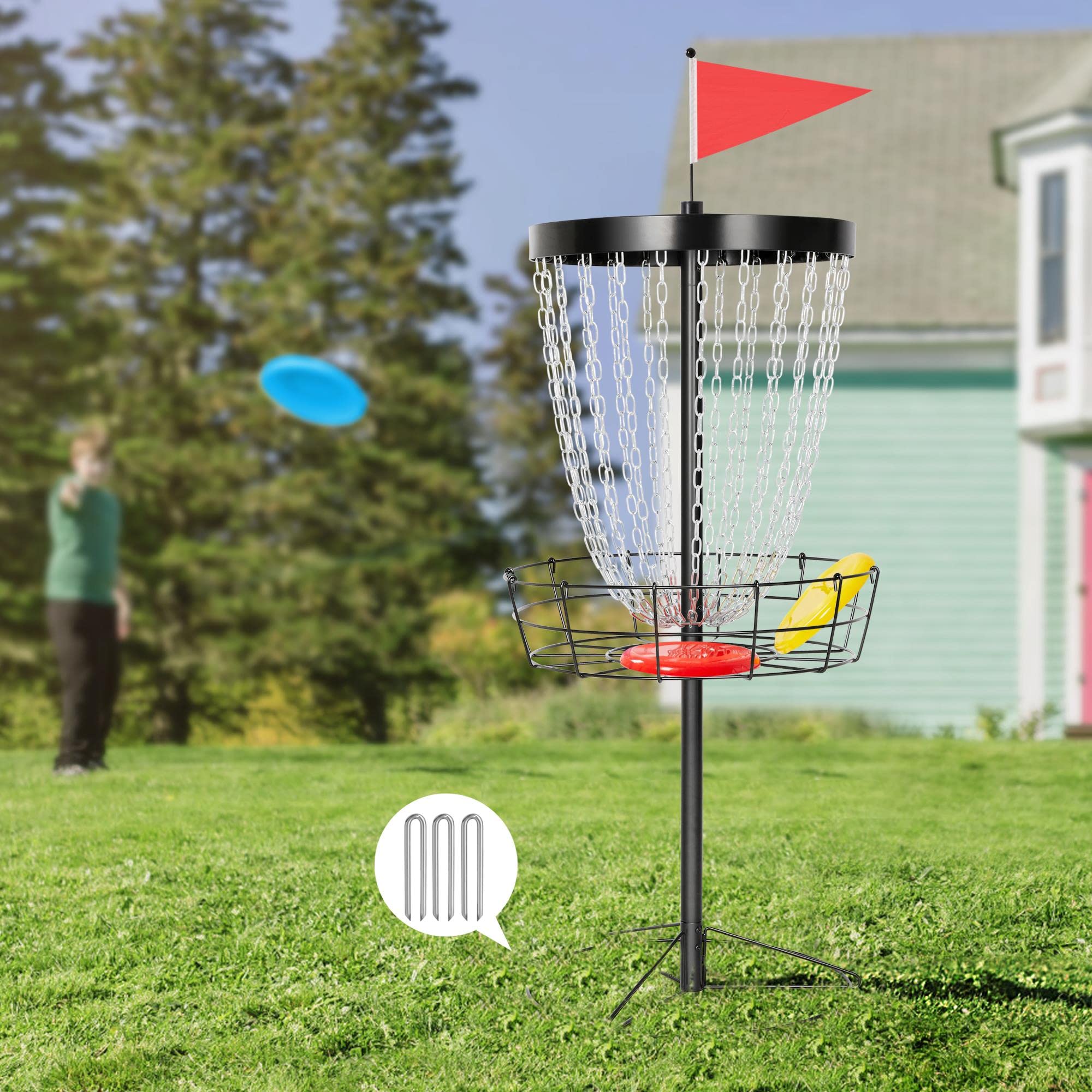 Amazon | Topeakmart ポータブルディスクゴルフバスケット ディスク