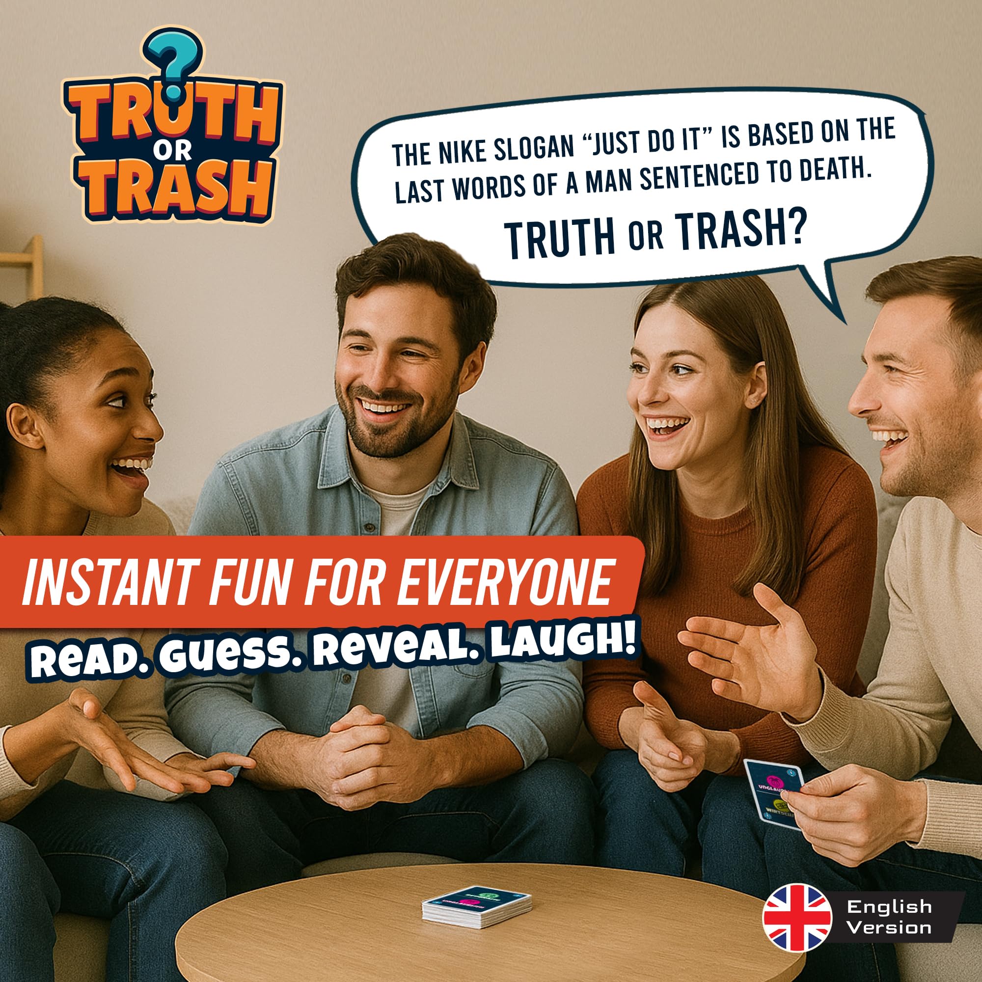 Truth or Trash - The Original Party Card Game for Adults Teens & Families, White/Off-white, Small - Image 3