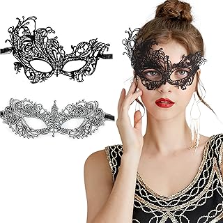 Masquerade Mask - Women Venetian Mask Pretty Elegant Lady Lace Masquerade Halloween Mardi Gras Party