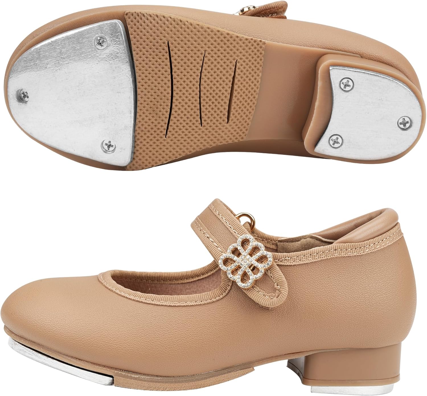 STELLE Girls Tap Shoes Boys Buckle PU Leather Dance Shoes(Toddler/Little Kid/Big Kid) - Image 6