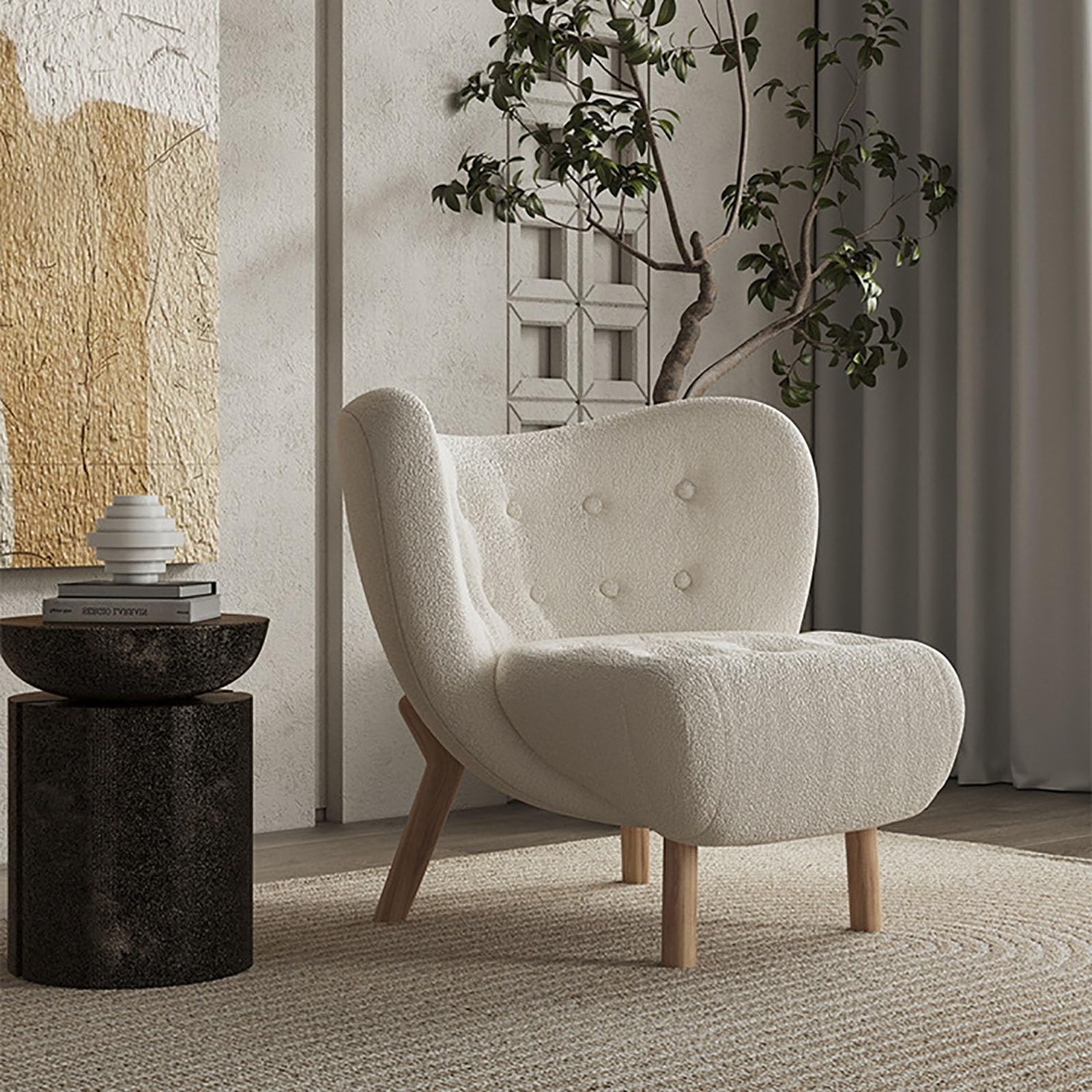 ホワイトカラーラウンジチェア Polar Lounge Chair L (ポーラーラウンジチェアL) U3435B White