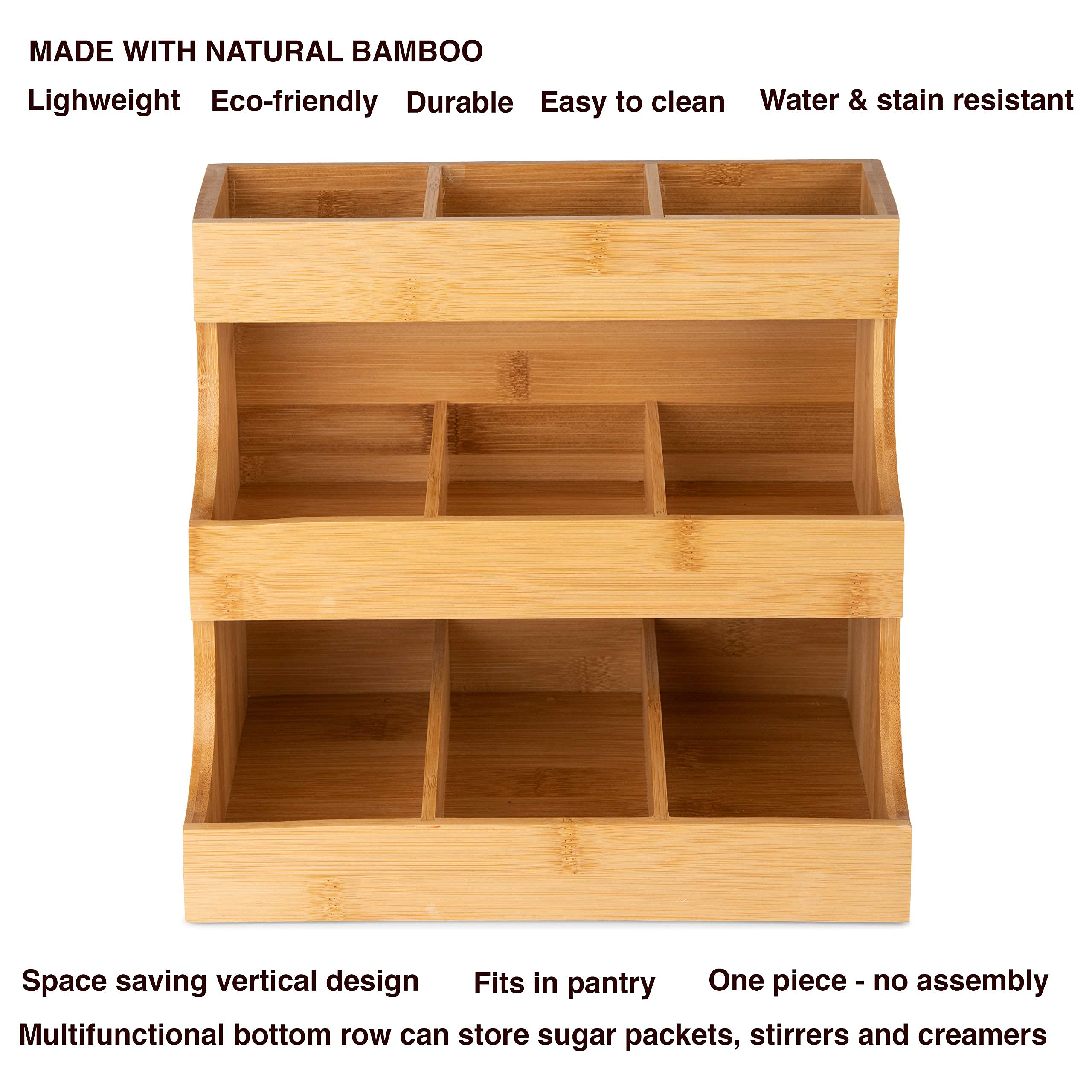 Buy THEODORE Vertical Tea Bag Organiser. Bamboo Tea Bag Holder Holds