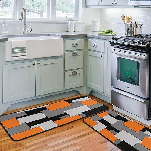 Miniatura 93 de Juego de 2 tapetes de cocina de Navidad, tapete de cocina con respaldo antideslizante, tapete de cocina decorativo lavable para decoración