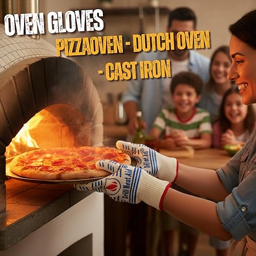 Miniatura 53 de GRILL HEAT AID Guantes de parrilla para barbacoa a prueba de calor para asar – Guantes ignífugos de 1472 °F resistentes al calor para barbacoa