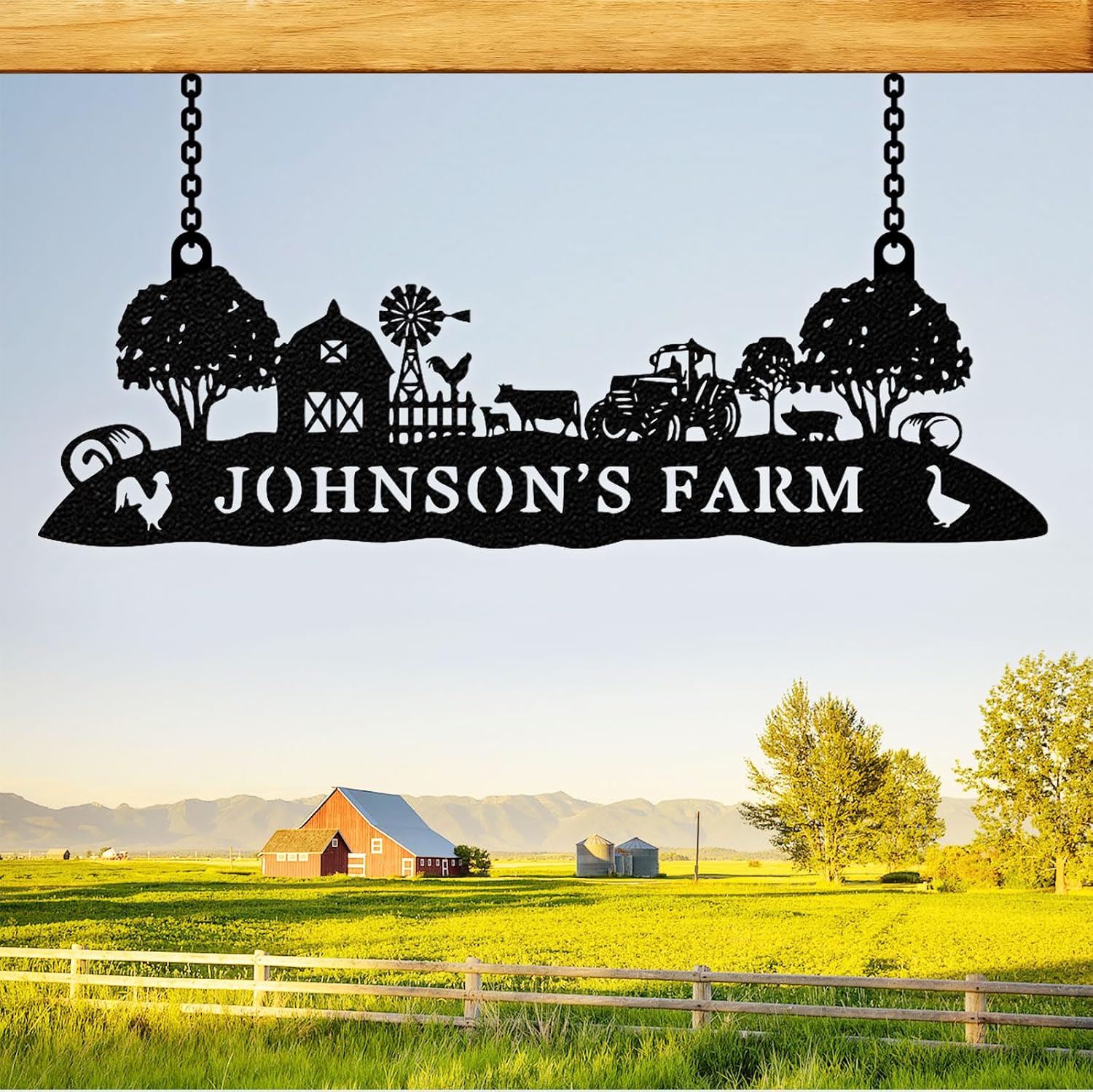 Personalized Farm Sign, Custom Farm Metal Signs Outdoor