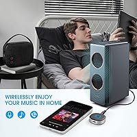 Vista 6 de LAICOMEIN - Receptor Bluetooth, adaptador auxiliar portátil para automóvil de 0.138 in, receptor de audio inalámbrico Bluetooth