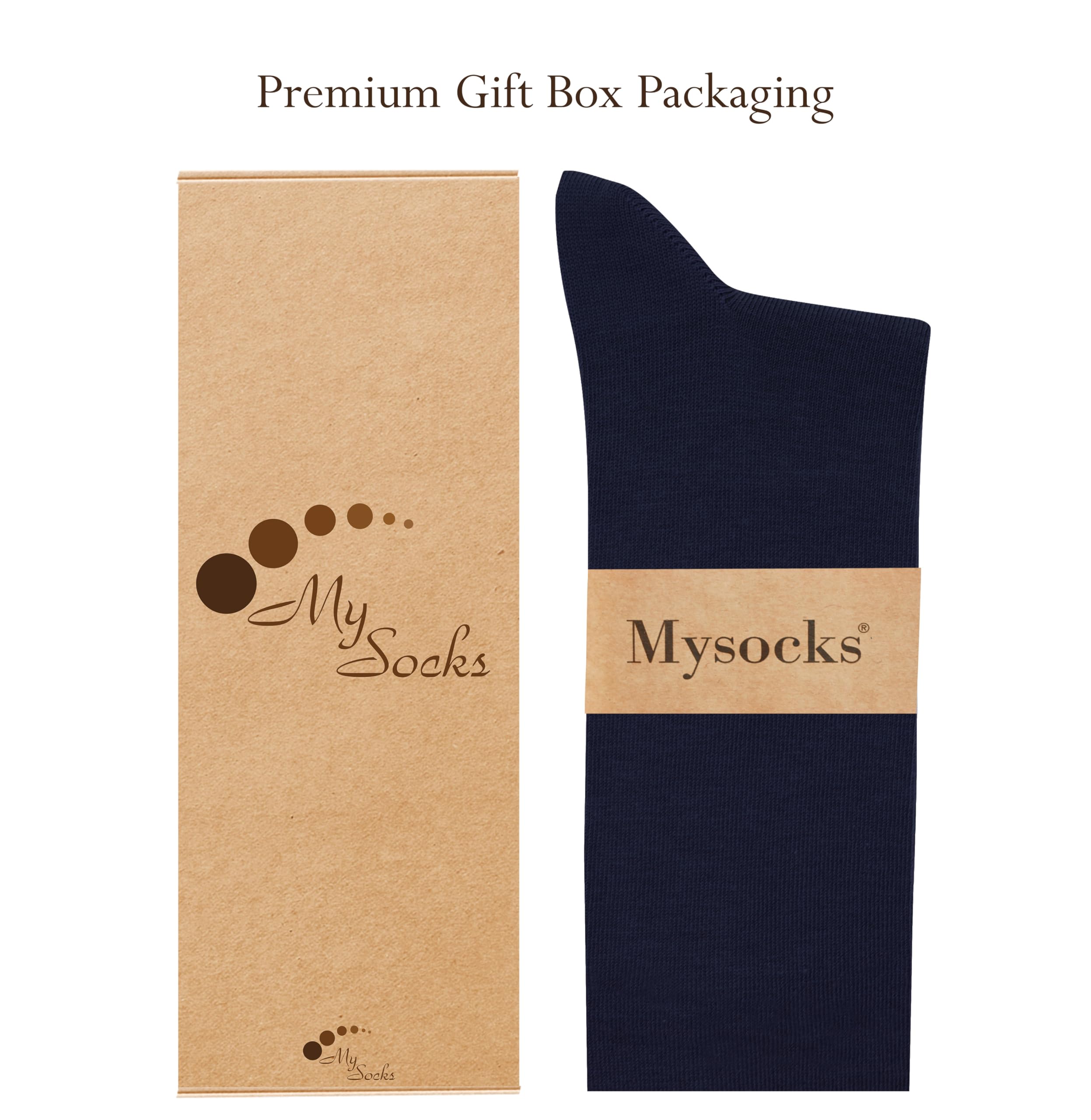 Mysocks 3 pares de calcetines altos unisex con diseño Multi de la rodilla y algodón peinado extrafino 3 pares de diseño múltiple