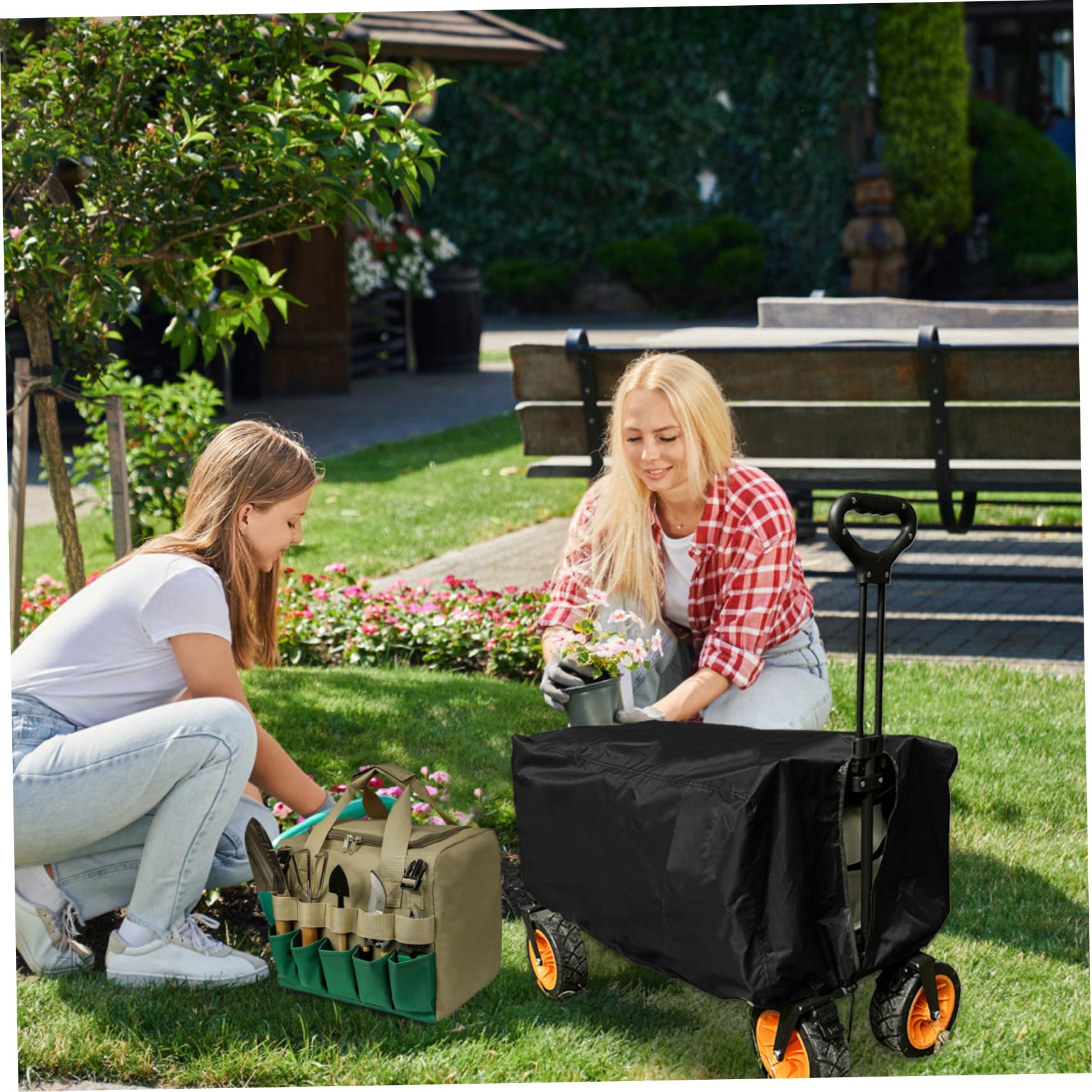 Camping Trolley Regenhoes Tuin Picknick Wagon Wandelwagen Kar Waterdichte Cover