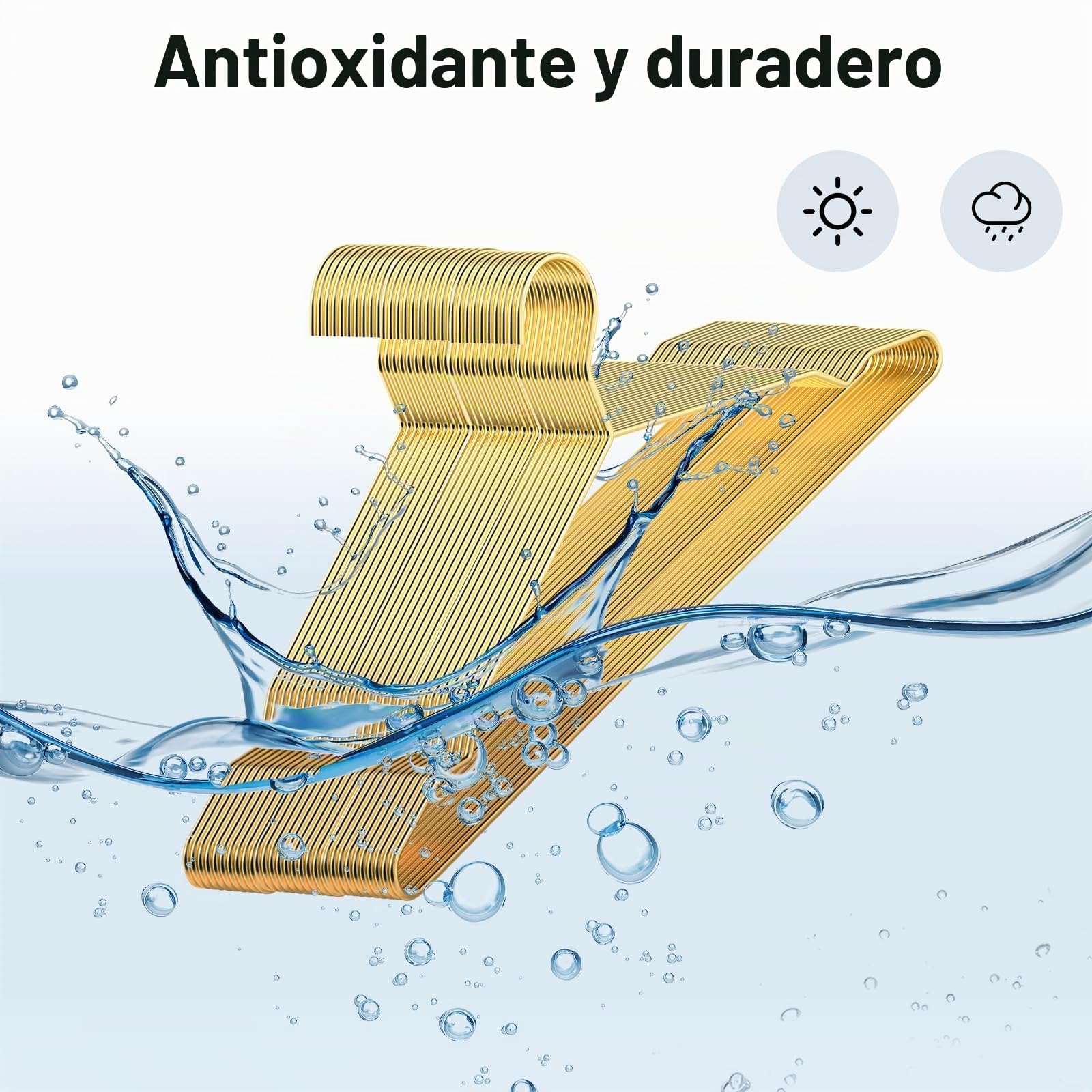 SPECILITE Lote de 30 Perchas Doradas de Metal Resistente con Muescas para Abrigos, Camisas, Trajes y Pantalones