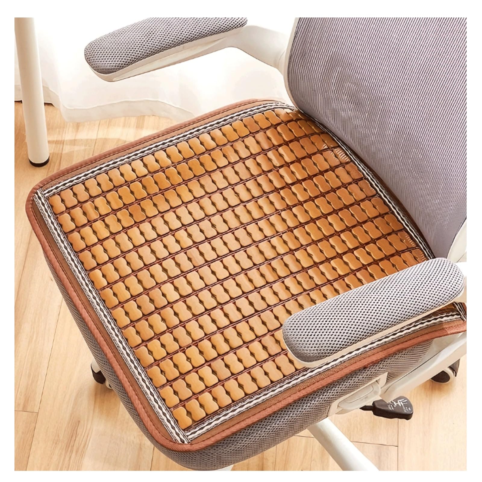 QCKNKMGG Cooling Bamboo Cushion Mat, Bamboo Car Seat Cooling Mat, Multicolor, Multiple Sizes(Brown,45 * 45cm)