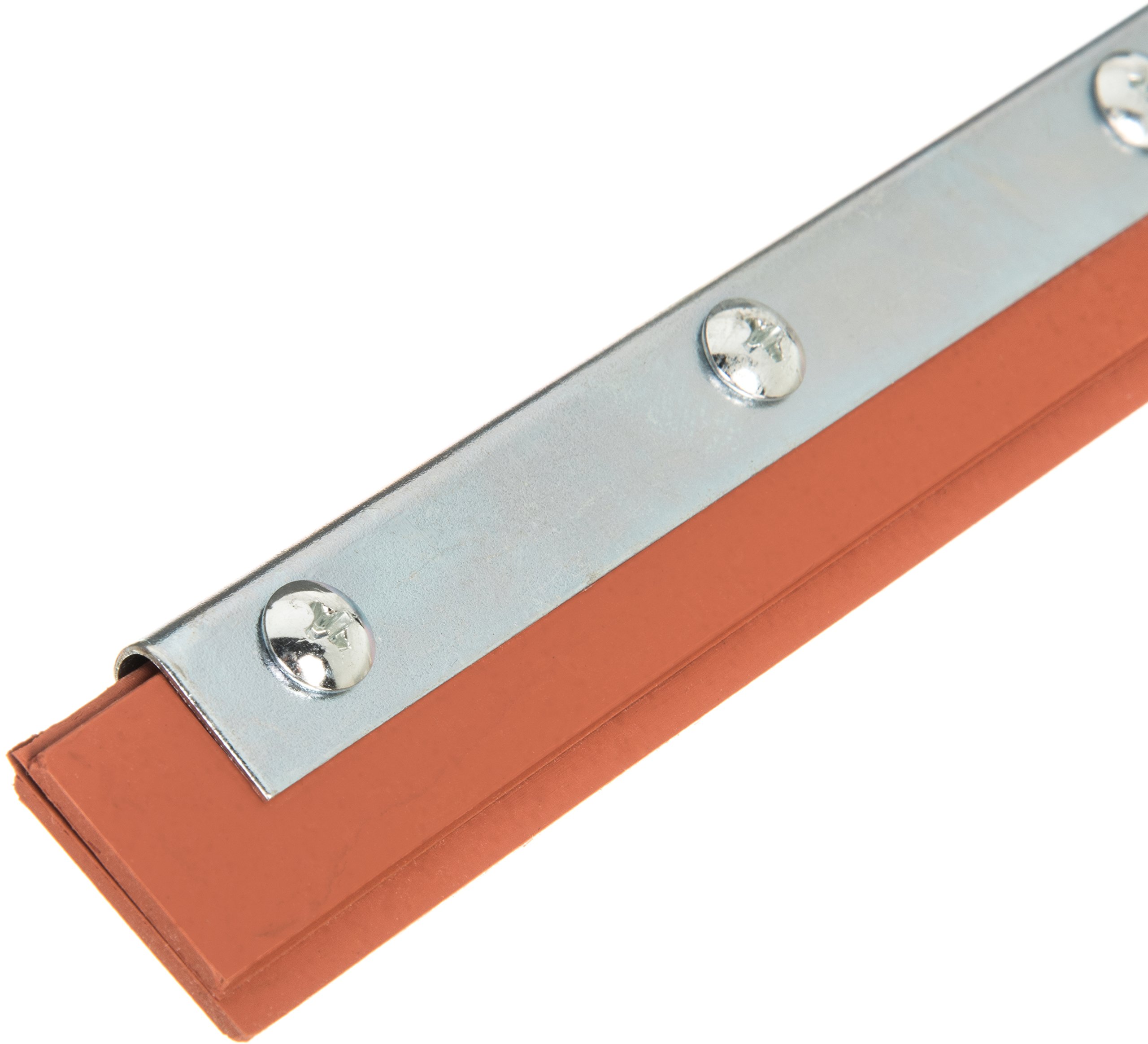 Carlisle 4007400 double-blade profesional Espátula de goma con marco de acero inoxidable galvanizado, 14 "Ancho (caja de 12)