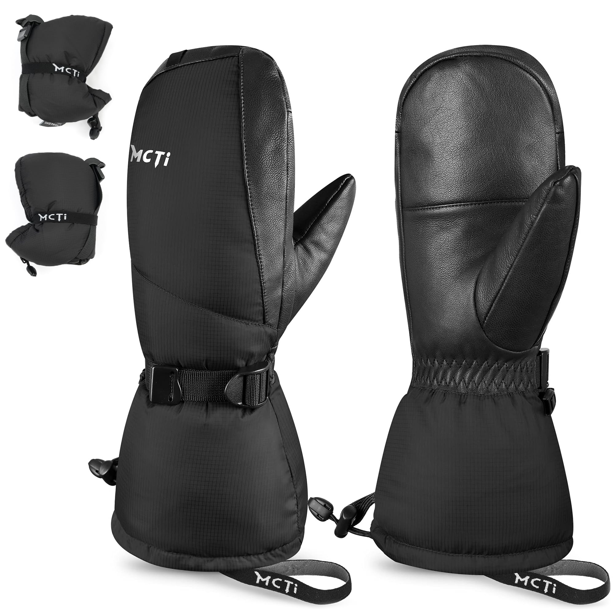 Ski Mittens Down Mittens Winter Cold Weather Waterproof Touch Screen Mitt for Men