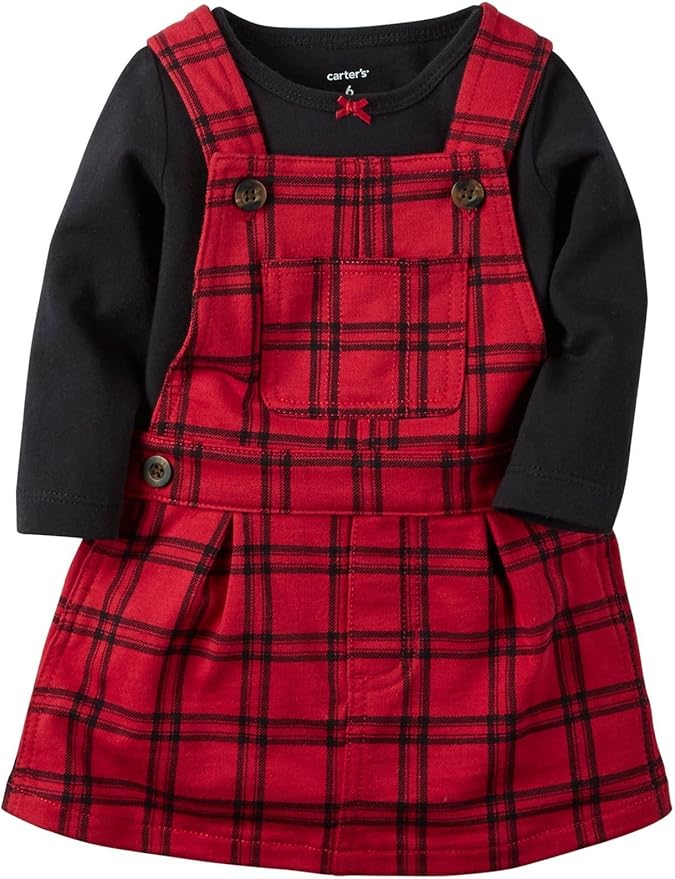Carter's Baby Girls' 2 Piece Jumper Set (Baby) Red Plaid