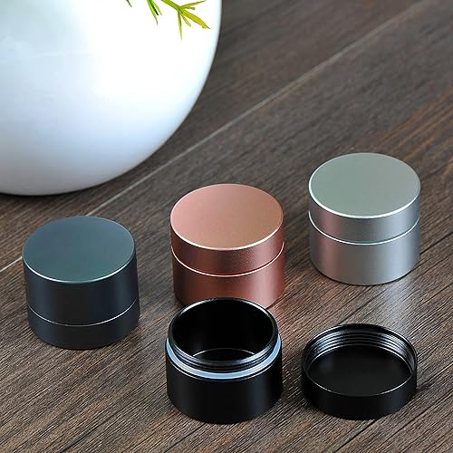 Miniatura 3 de Pastillero diario portátil, pastillero redondo de aleación de aluminio resistente, organizador de píldoras de viaje impermeable, bolsa de bolsillo,