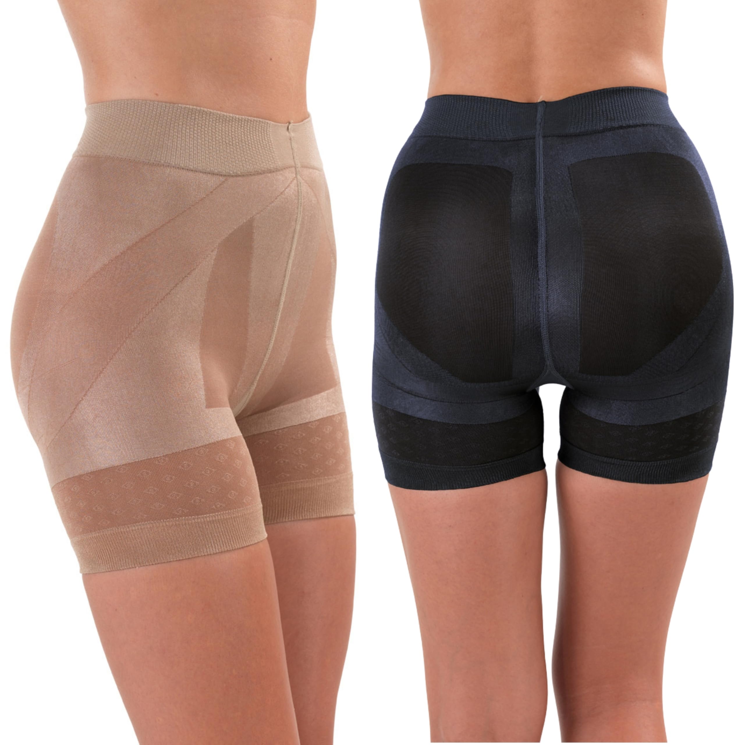 ANAISSA Fajas Reductoras Mujer Pack 2 Ud. Faja Reductora Mujer Adelgazante Banda Push-Up Sin Costuras. Cinturilla Reductora Vientre Plano. Tecnología Emana para Efecto Moldeador Duradero.