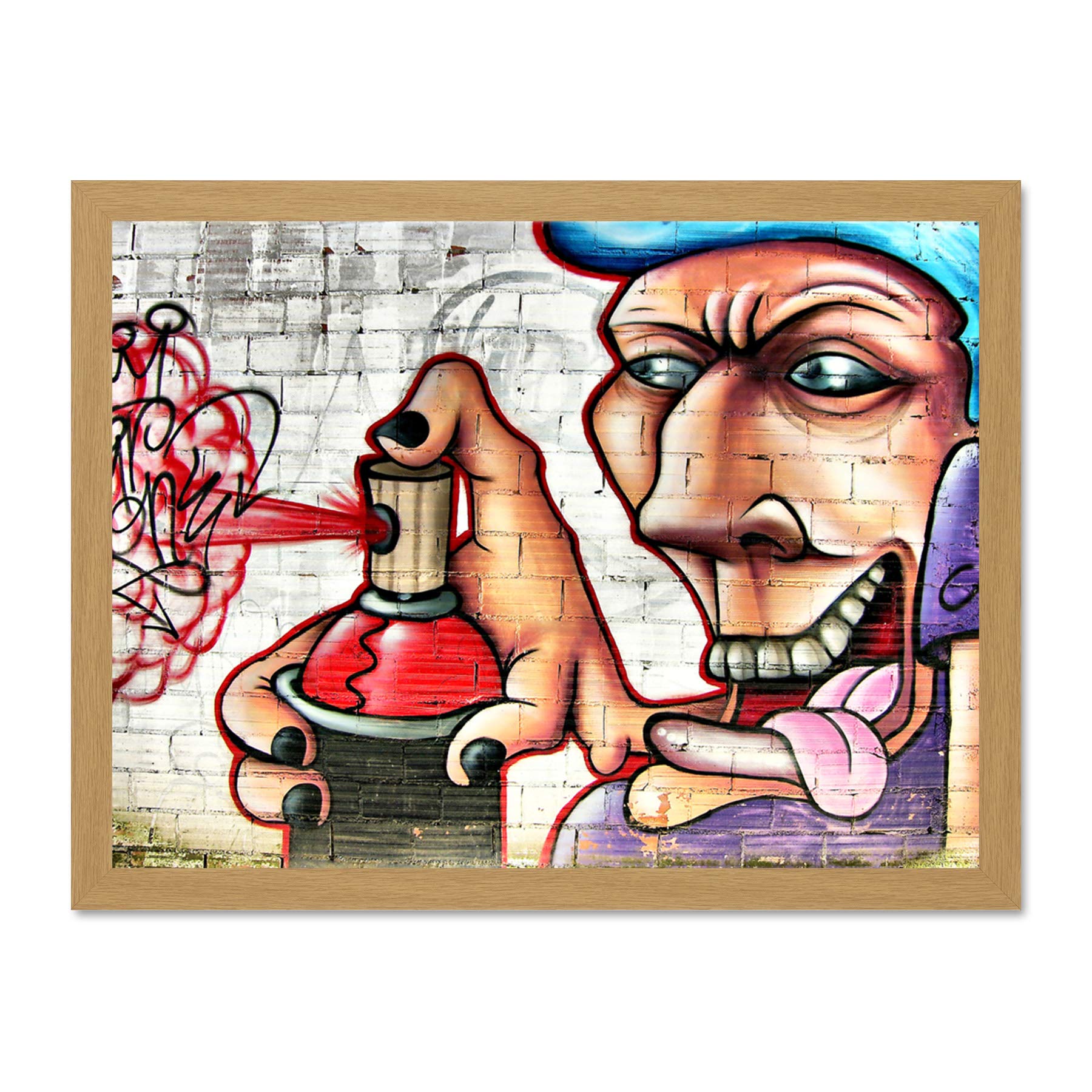 Graffiti Tagger Spray Can Large Framed Art Print Poster Wall Decor 18x24 inch