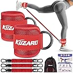 KUZARO Ankle Resistance Bands with Cuffs, Ankle Weights Bands for Working Out, Women Leg and Glutes Workout Equipment, Exercise Bands for Kickbacks, Butt and Booty Trainer, Home Gym Fitness Equipment