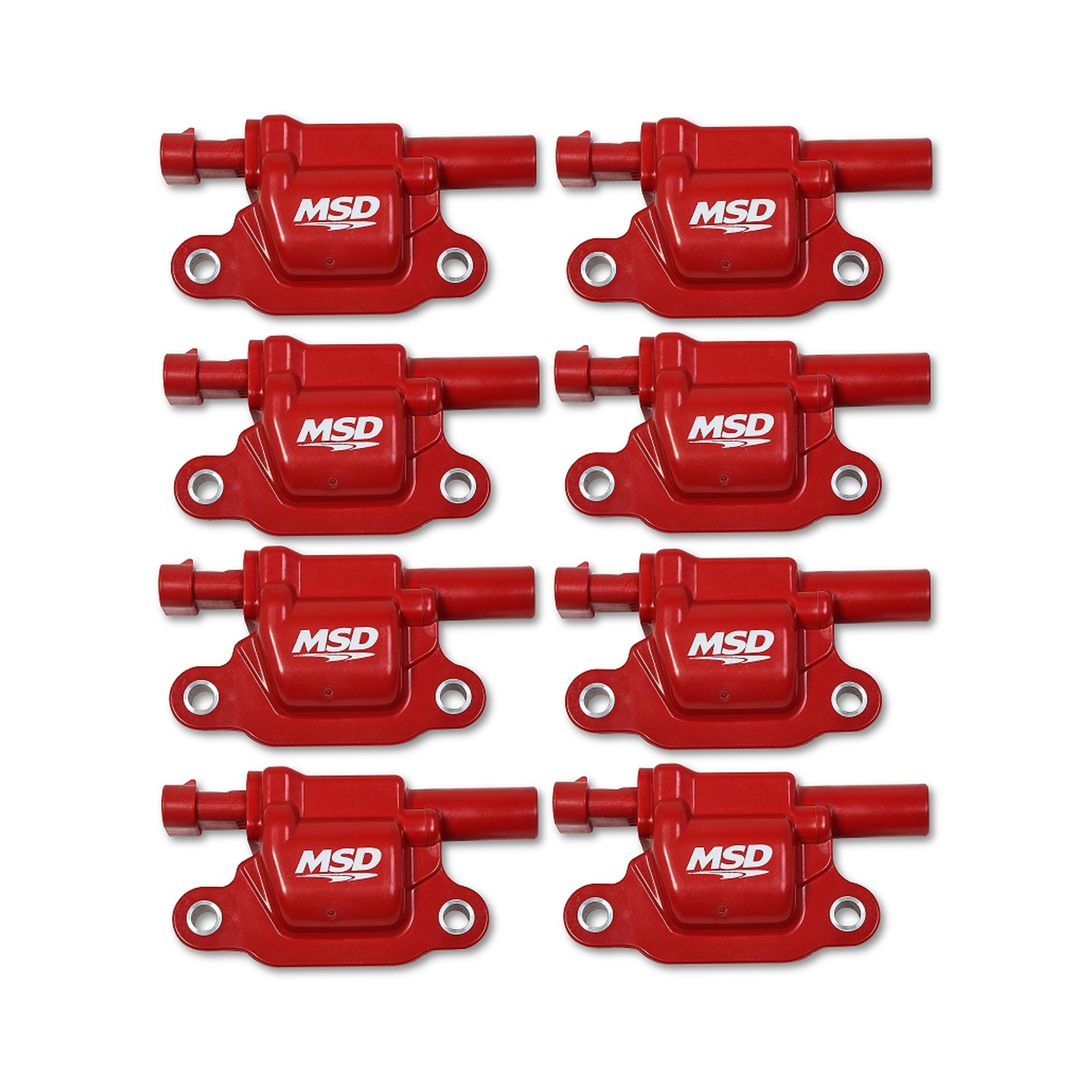 MSD 82668 Ignition Coil Blaster Series, Square, Red, 8-pack