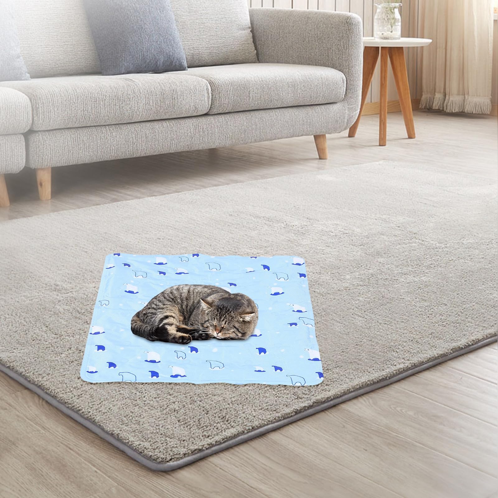 POPETPOP Kühlgelmatte für Haustiere aus PVC und Eiskristall Komfortabel und Kühlend für Hunde und Katzen im Sommer Leicht zu Reinigen und Drinnen Verwendbar