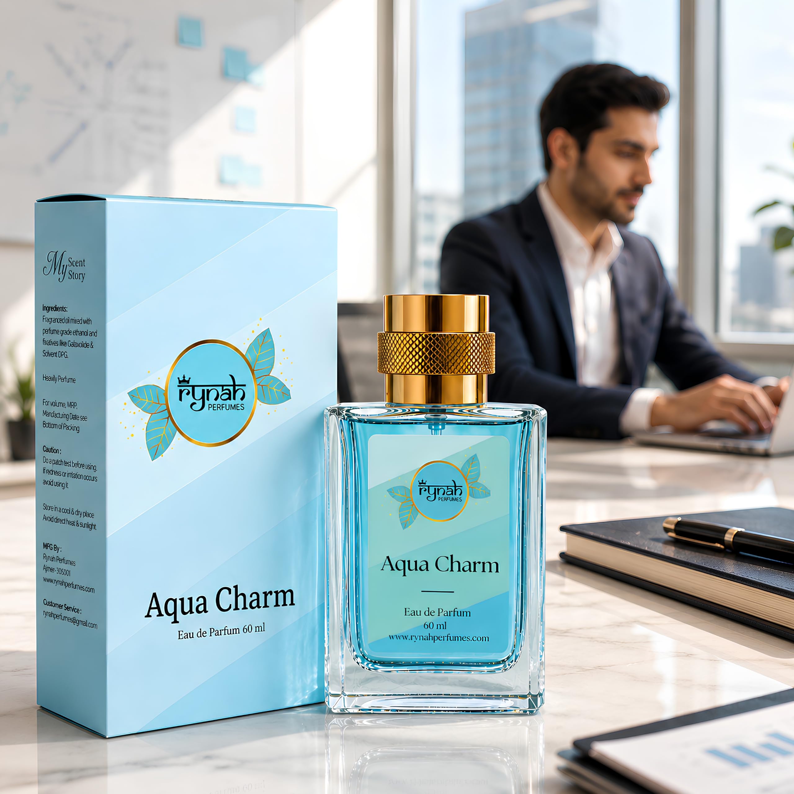 Rynah Aqua Charm Eau de Parfum for Men – Fresh Aquatic Fragrance – 60ml-image-44